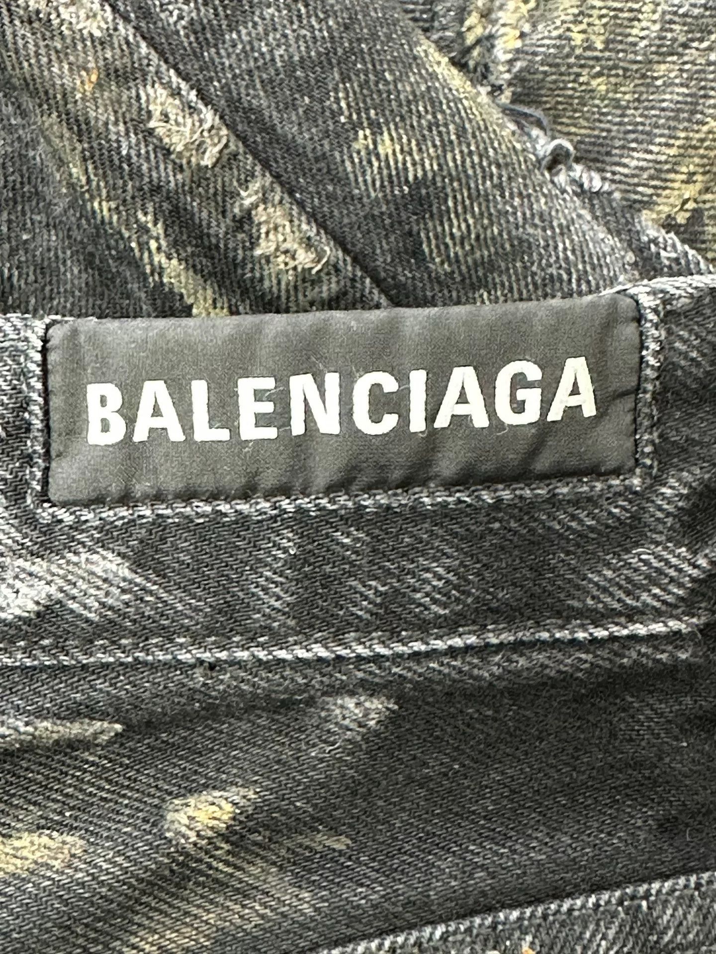 Balenciaga Balenciaga Distressed Dirty Straight-Leg Jeans Size 22" - 3 Thumbnail