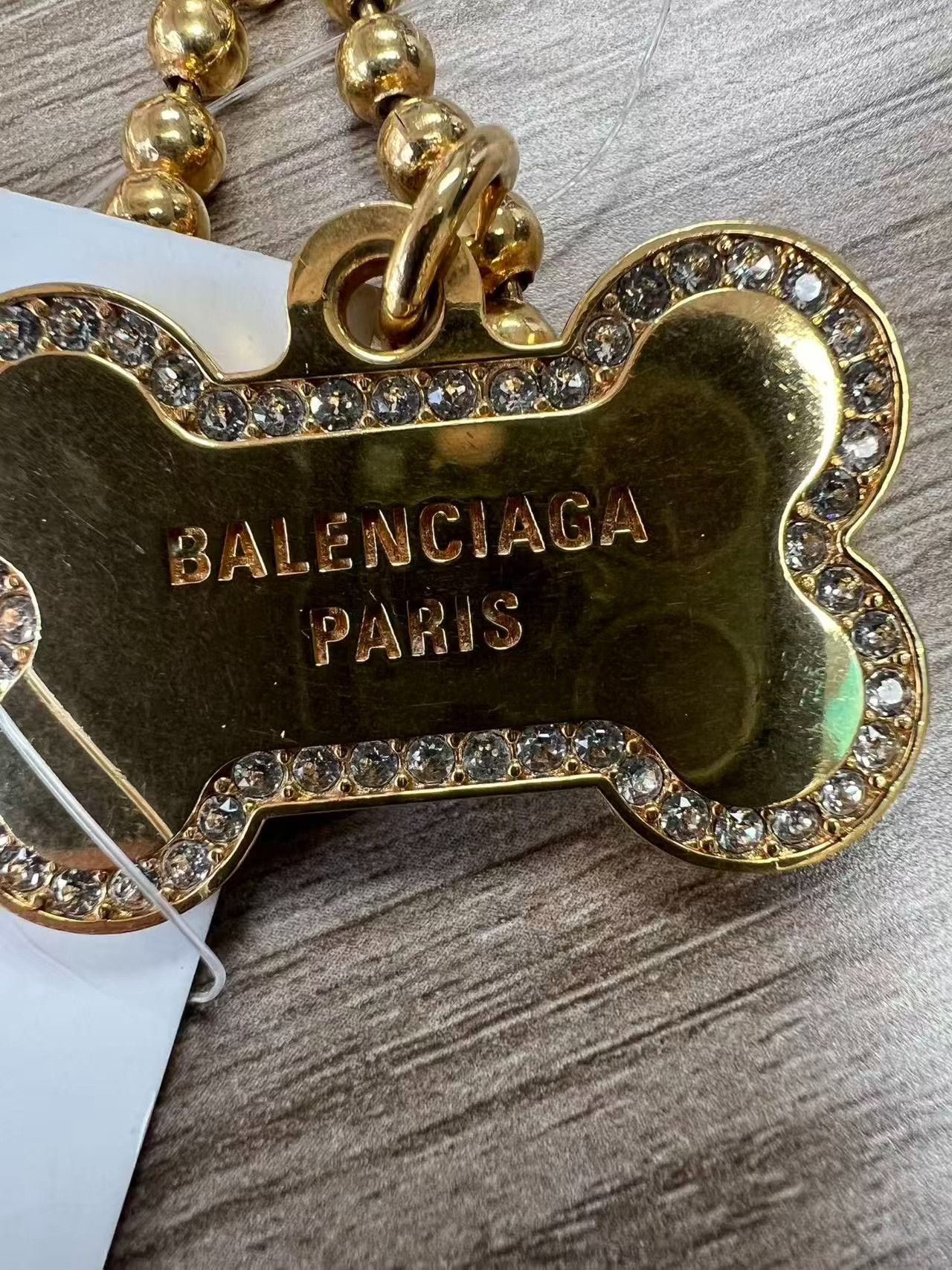Balenciaga Balenciaga Gold Dog Bone Pendant Necklace Size ONE SIZE - 3 Thumbnail