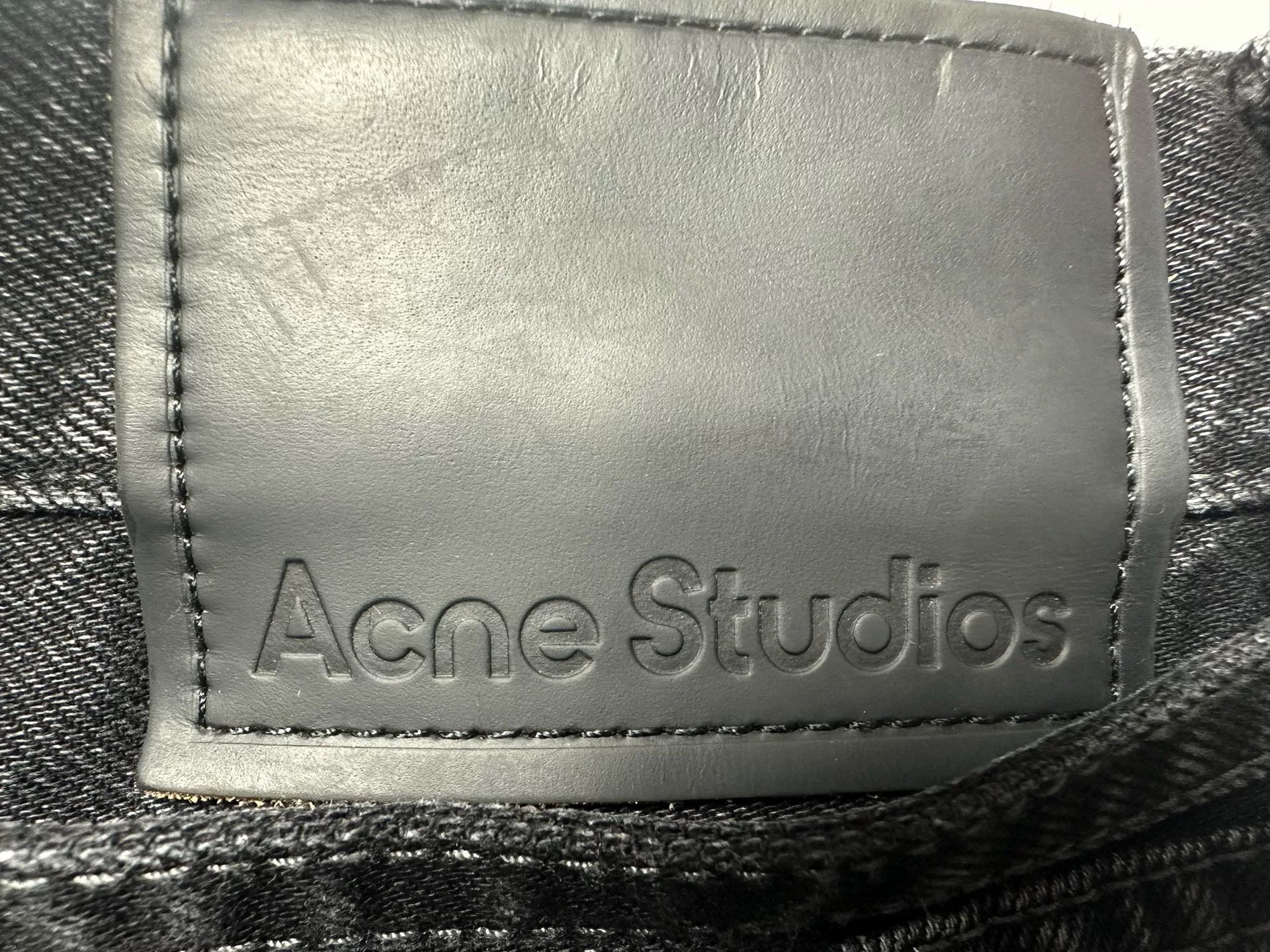 Acne Studios Acne Washed Non-Stretchy Relaxed Wide-Leg Jeans Size 32" / US 10 / IT 46 - 3 Thumbnail