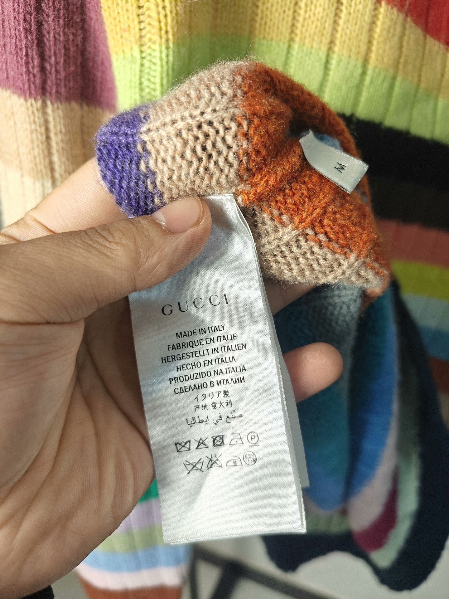 Gucci Gucci Knit Rainbow Multi Sweater M Women Size M / US 6-8 / IT 42-44 - 3 Thumbnail