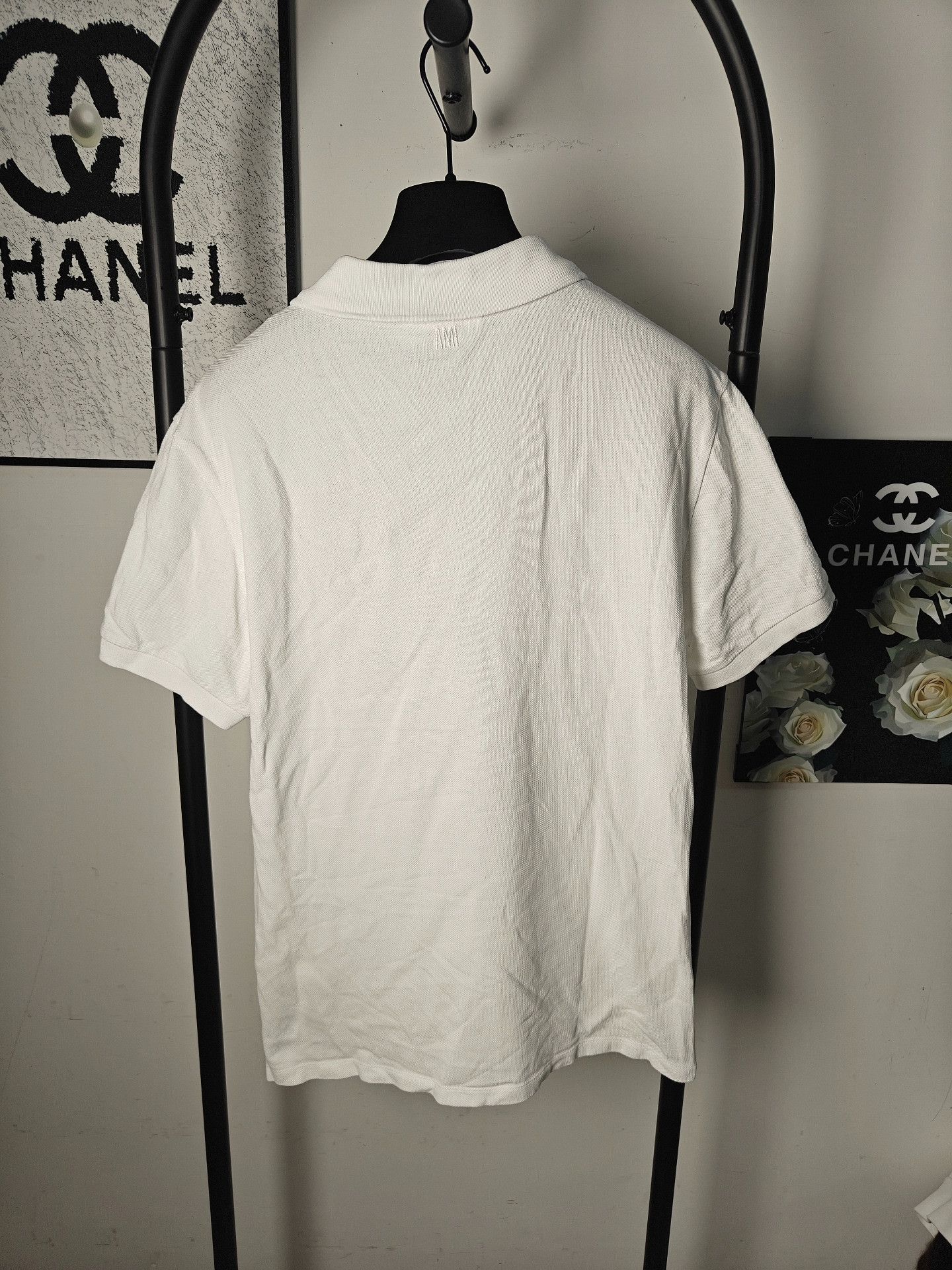AMI AMI Retro Embroidered White T-Shirt m Men Size US M / EU 48-50 / 2 - 2 Thumbnail