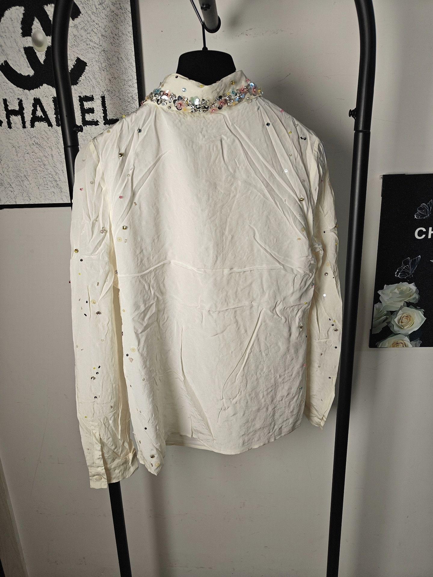 Miu Miu Miu Miu White Button Up L Women Size L / US 10 / IT 46 - 2 Thumbnail