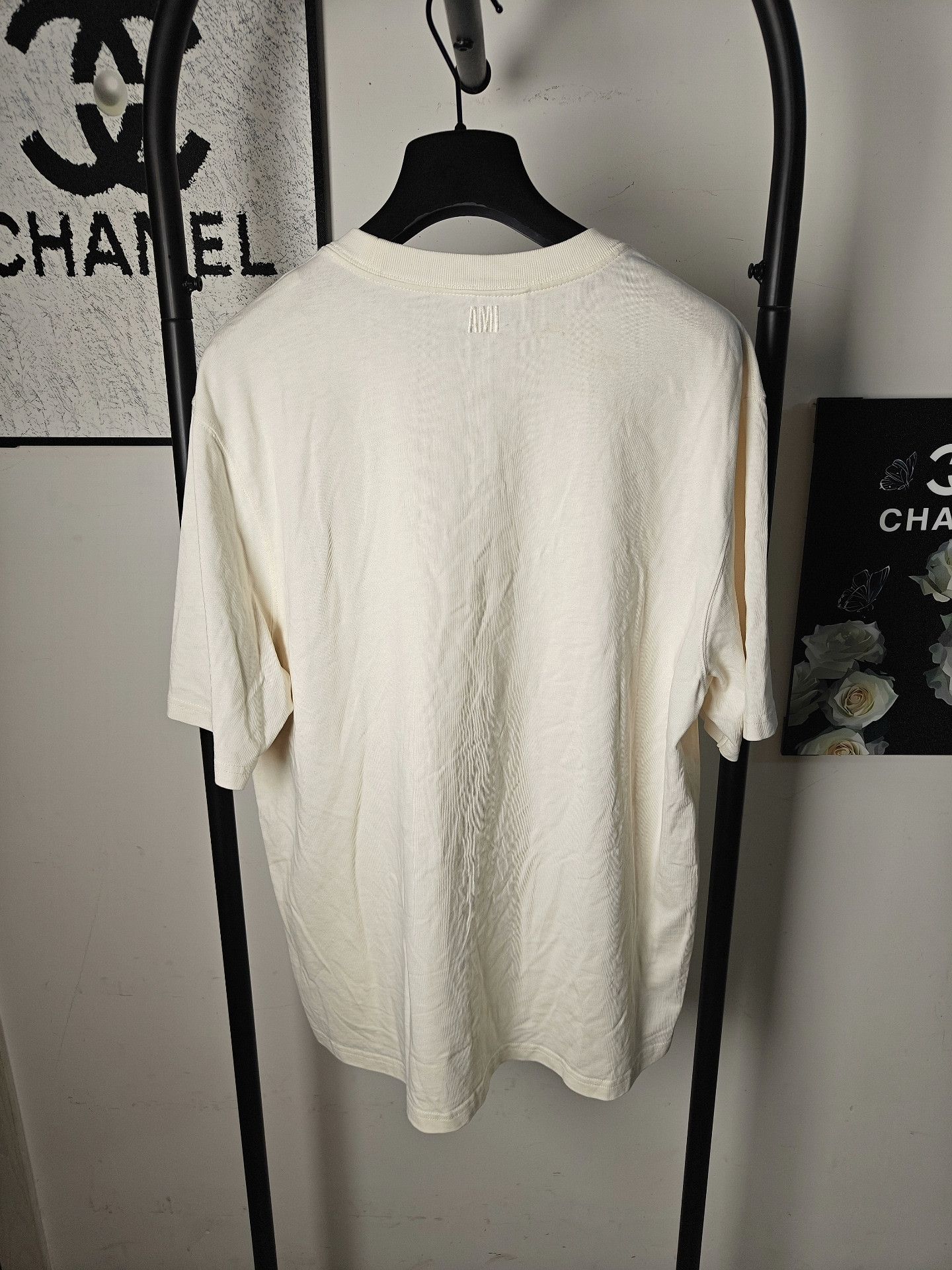 AMI AMI Retro Embroidered White T-Shirt l Men Size US L / EU 52-54 / 3 - 2 Thumbnail