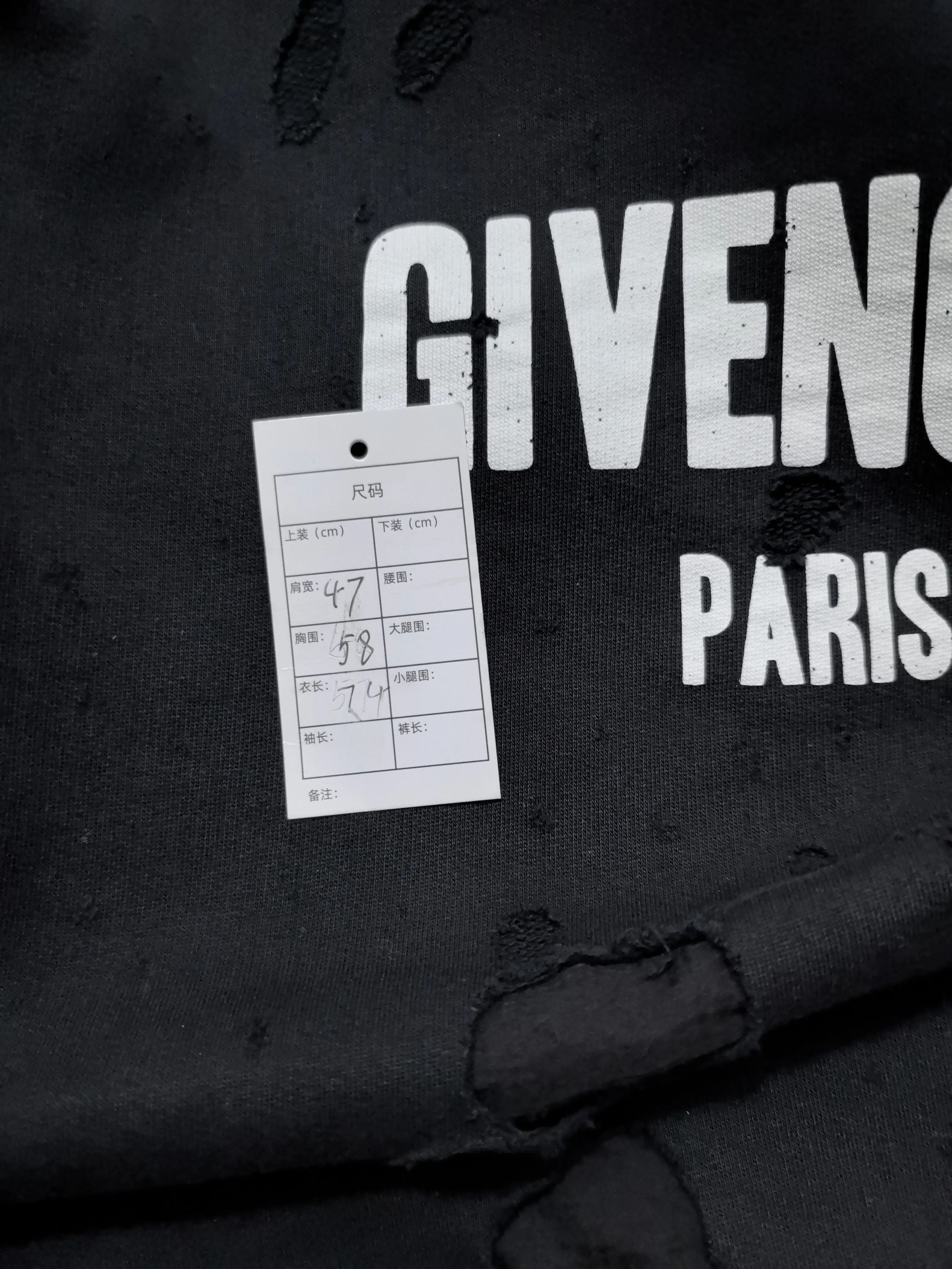 Givenchy Givenchy Distressed White Hoodie m Men Size US M / EU 48-50 / 2 - 5 Thumbnail