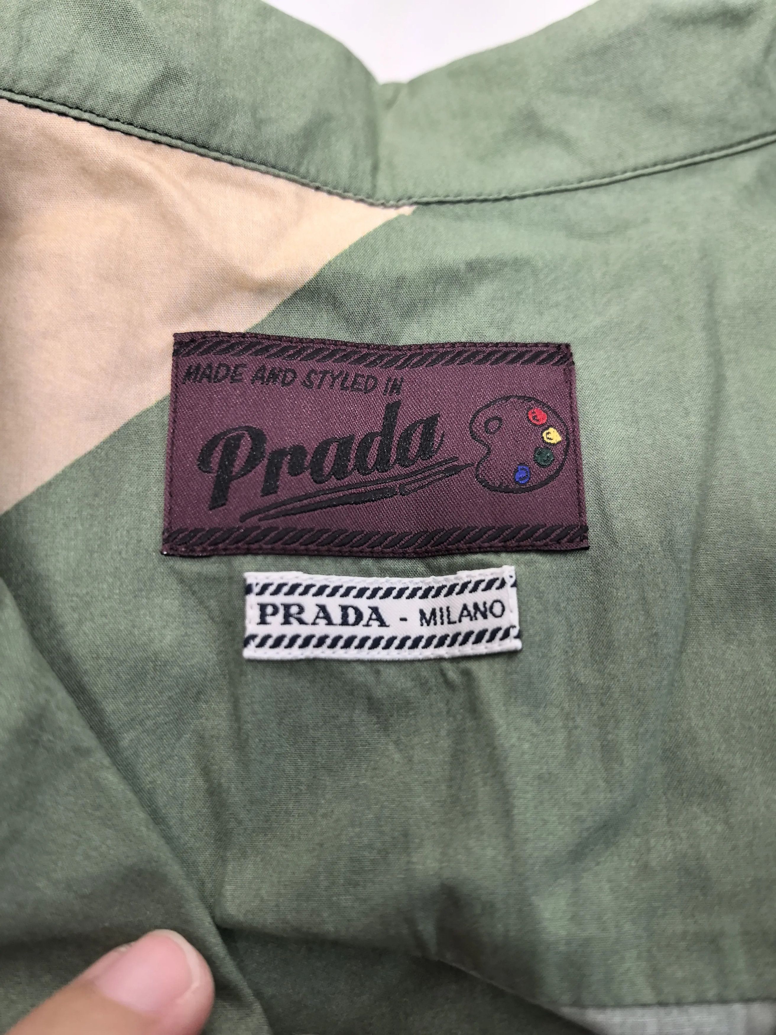 Prada Prada Printed Graphic White Shirt m Men Size US M / EU 48-50 / 2 - 3 Thumbnail