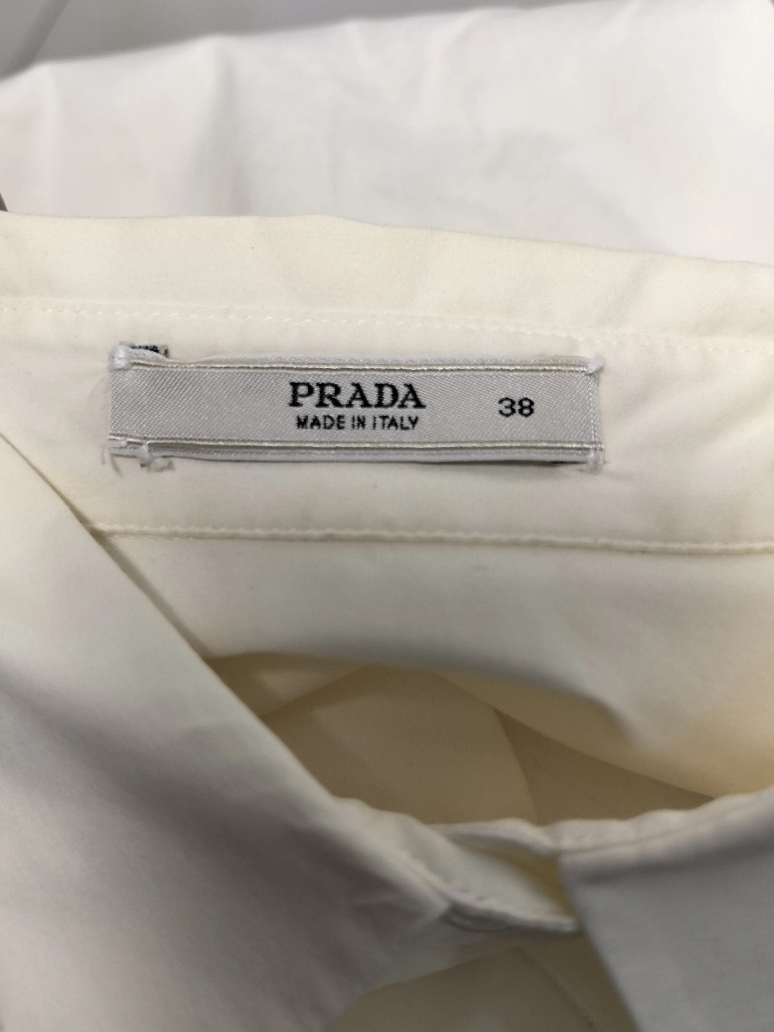 Prada Prada White Button Up M Women Size M / US 6-8 / IT 42-44 - 3 Thumbnail
