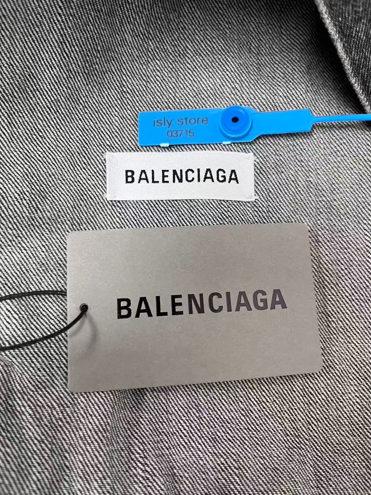 Balenciaga Balenciaga Logo Letter Denim Jacket Size US XXS / EU 40 - 5 Thumbnail