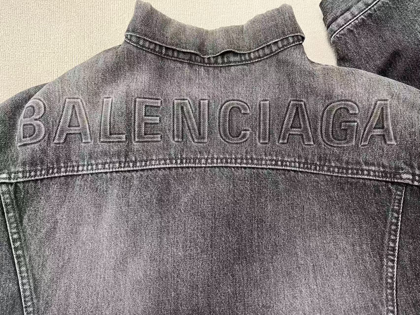 Balenciaga Balenciaga Logo Letter Denim Jacket Size US XXS / EU 40 - 3 Thumbnail