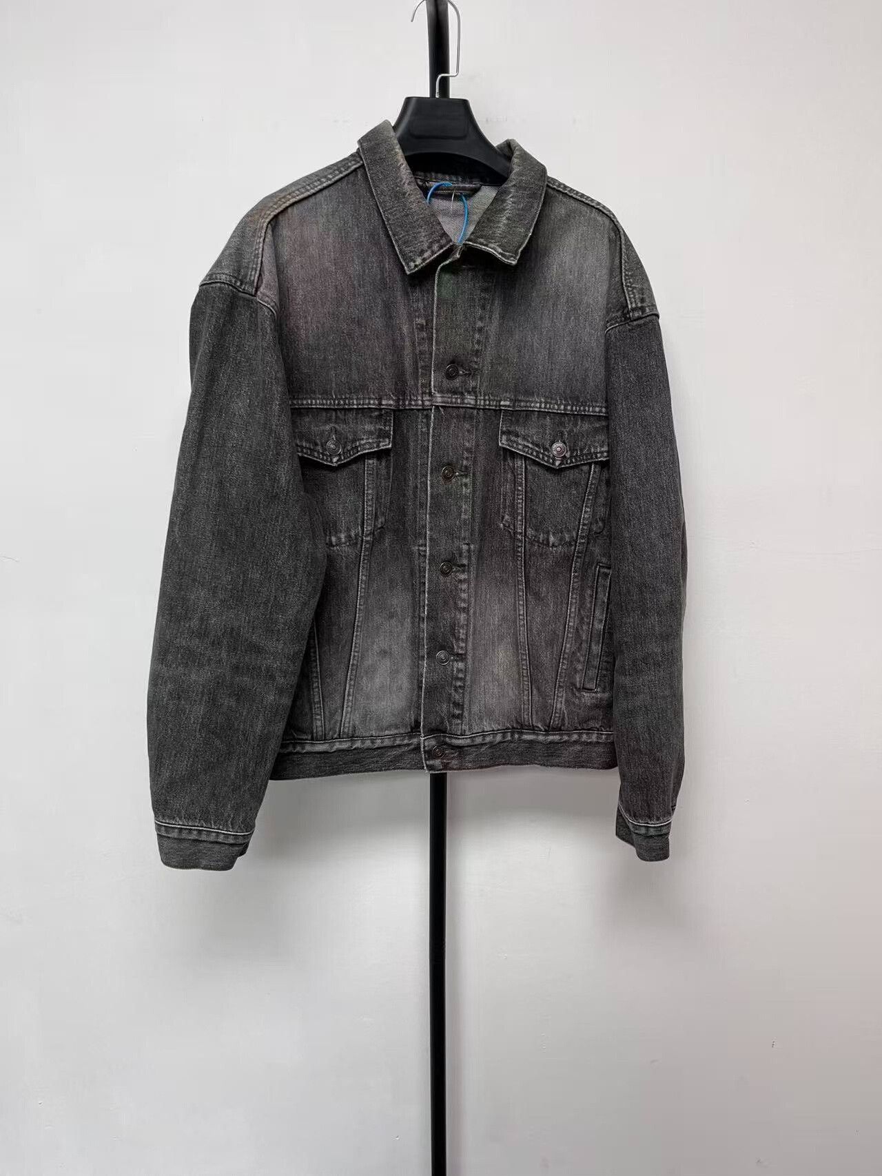 Balenciaga Balenciaga Logo Letter Denim Jacket Size US XXS / EU 40 - 2 Thumbnail