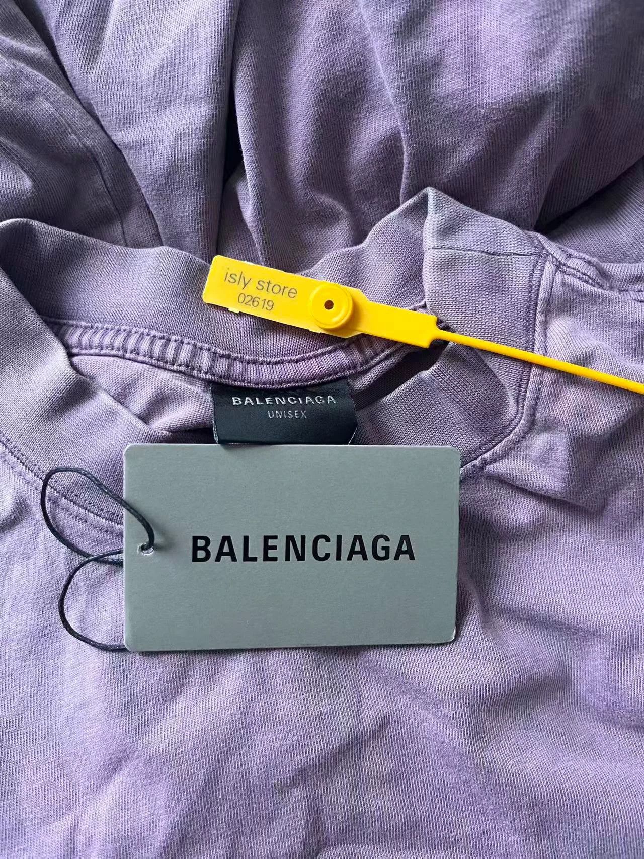 Balenciaga Balenciaga Men's Solid Letter Crewneck T-Shirt Size US XL / EU 56 / 4 - 4 Thumbnail