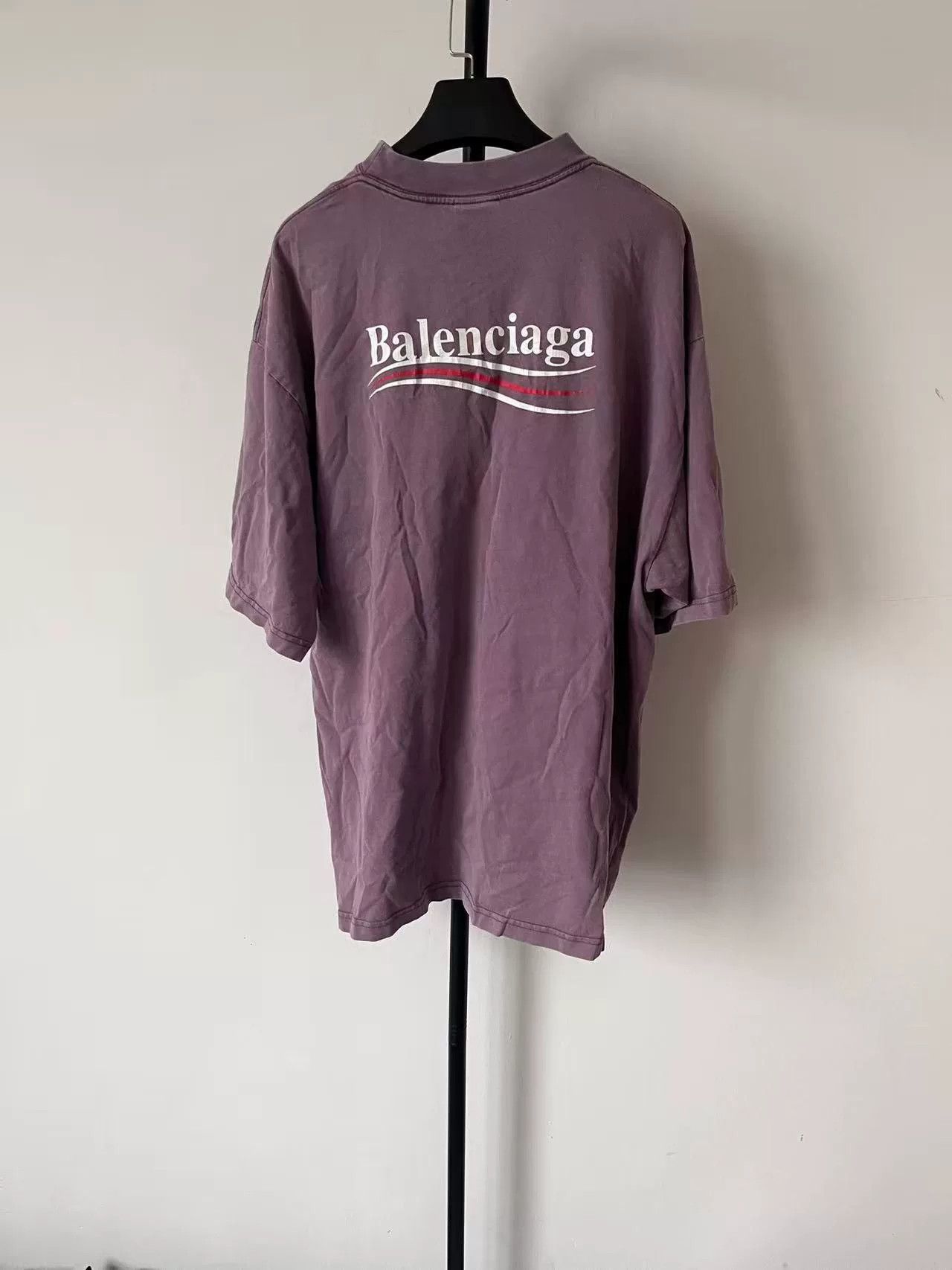 Balenciaga Balenciaga Men's Solid Letter Crewneck T-Shirt Size US XL / EU 56 / 4 - 2 Thumbnail