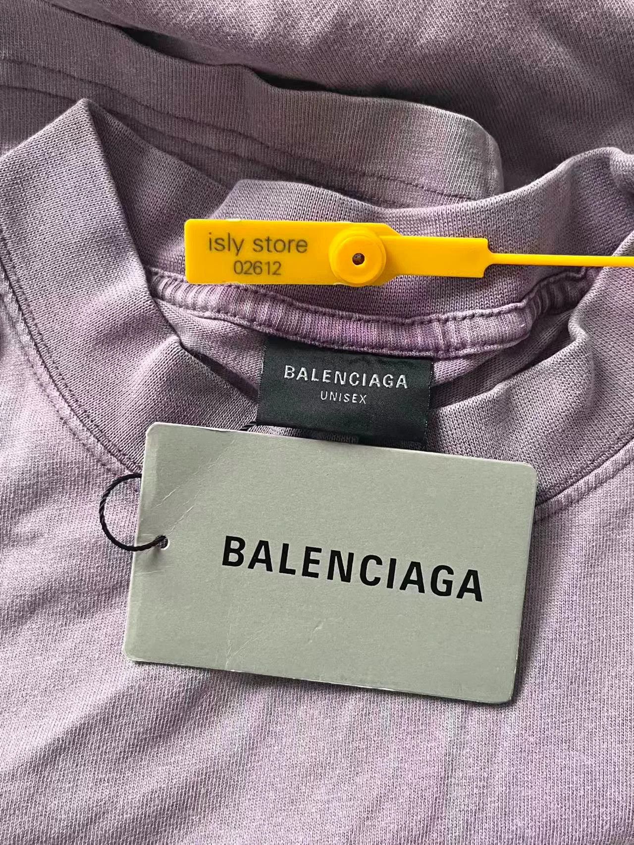 Balenciaga Balenciaga Men's Solid Letter Crewneck T-Shirt Size US XL / EU 56 / 4 - 6 Thumbnail