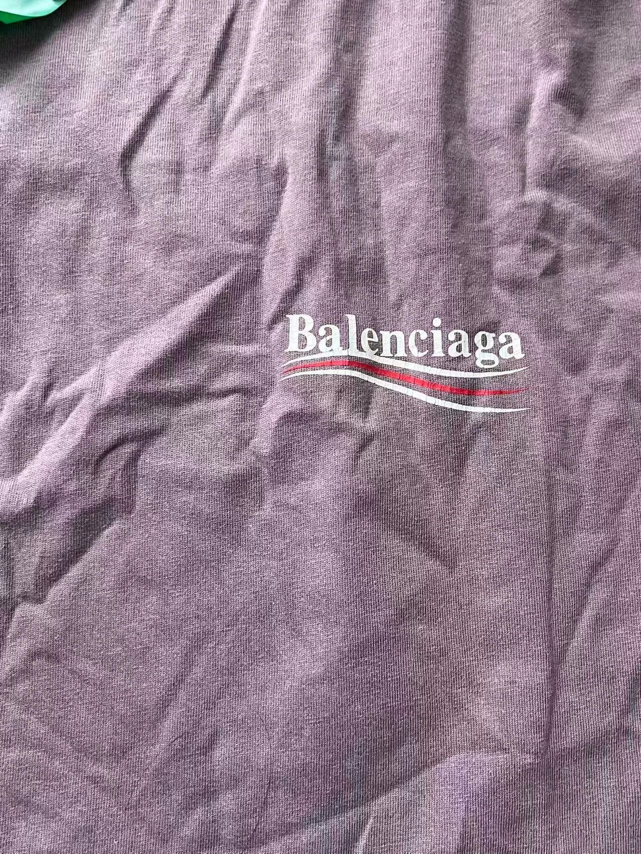 Balenciaga Balenciaga Men's Solid Letter Crewneck T-Shirt Size US XL / EU 56 / 4 - 3 Thumbnail