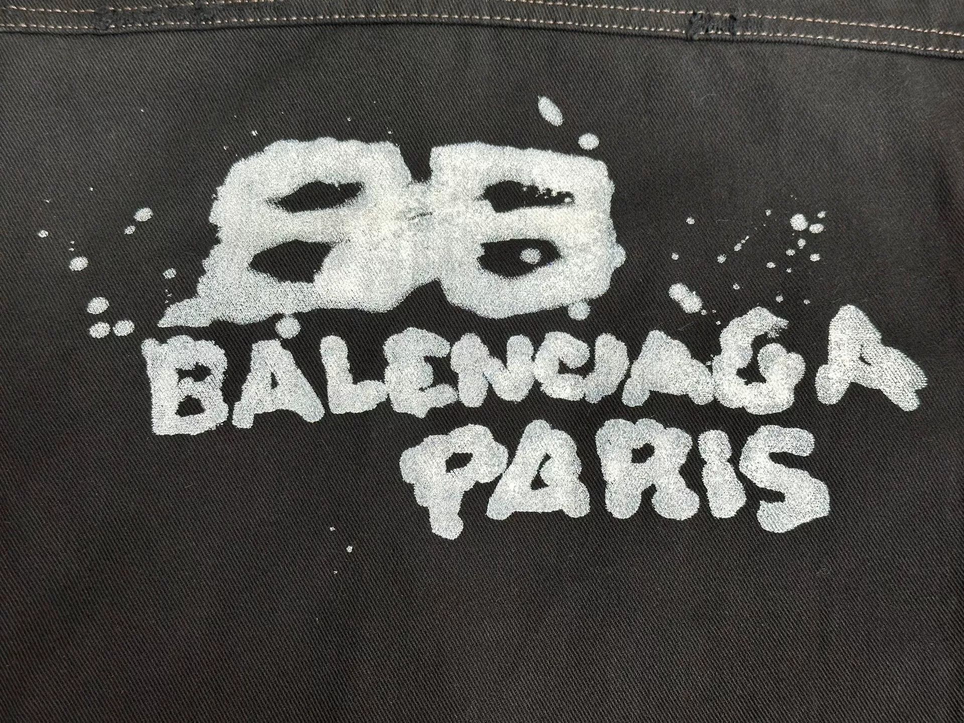 Balenciaga Balenciaga Letter Pattern Single-Breasted Jacket Size US L / EU 52-54 / 3 - 3 Thumbnail