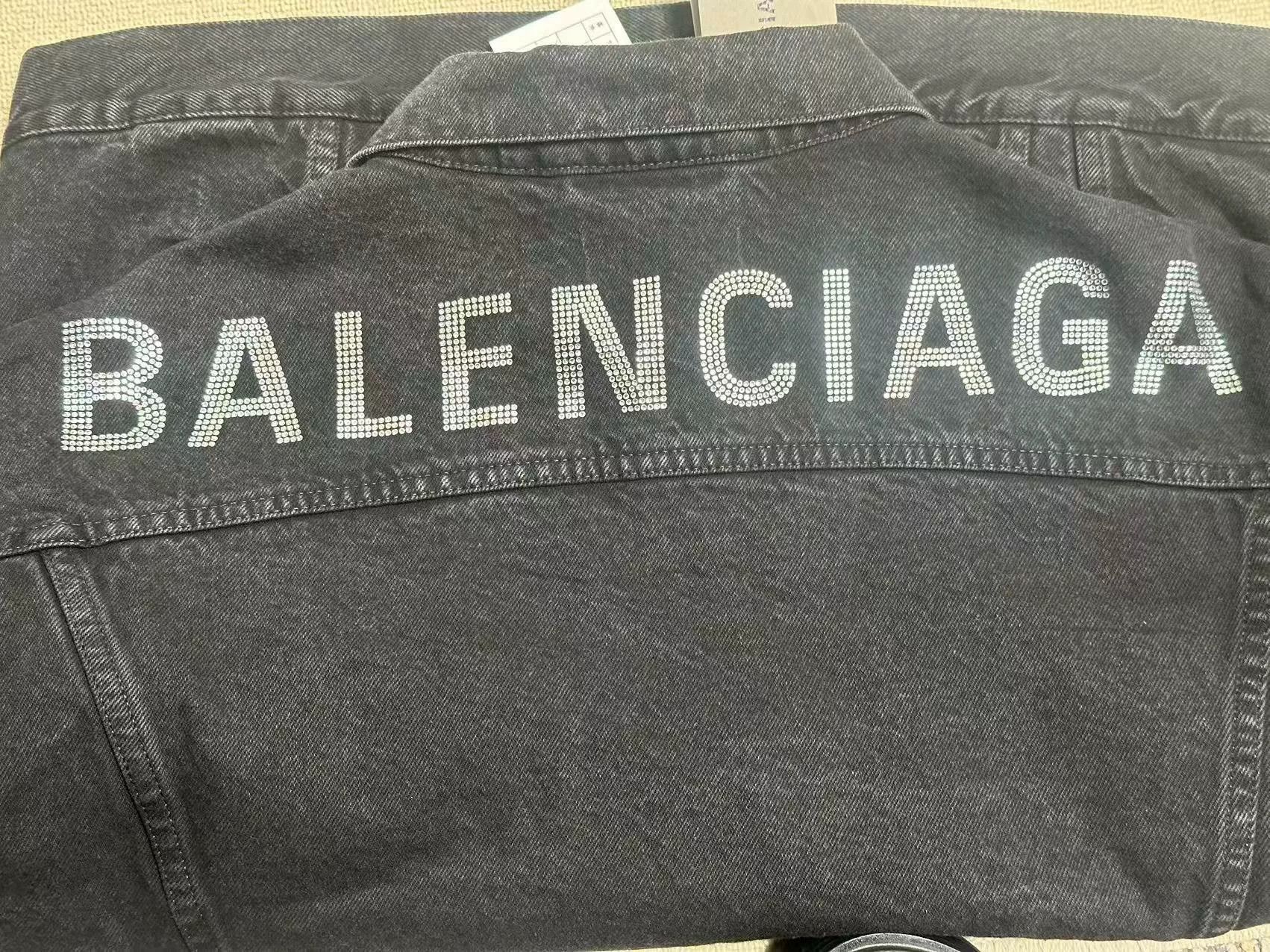 Balenciaga Balenciaga Logo Long-Sleeve Collared Denim Jacket Size XS / US 0-2 / IT 36-38 - 3 Thumbnail