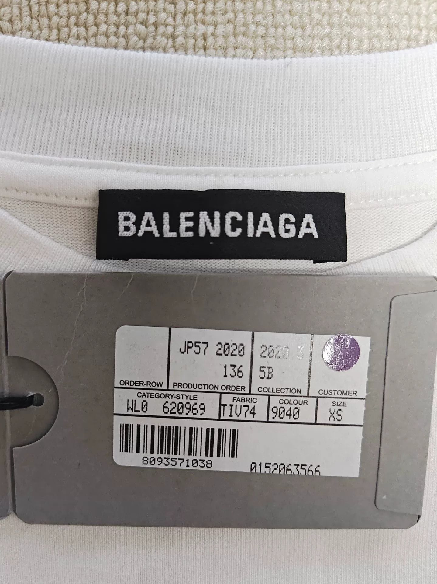 Balenciaga Balenciaga Crew Logo Short-Sleeve Tee Size XS / US 0-2 / IT 36-38 - 5 Thumbnail