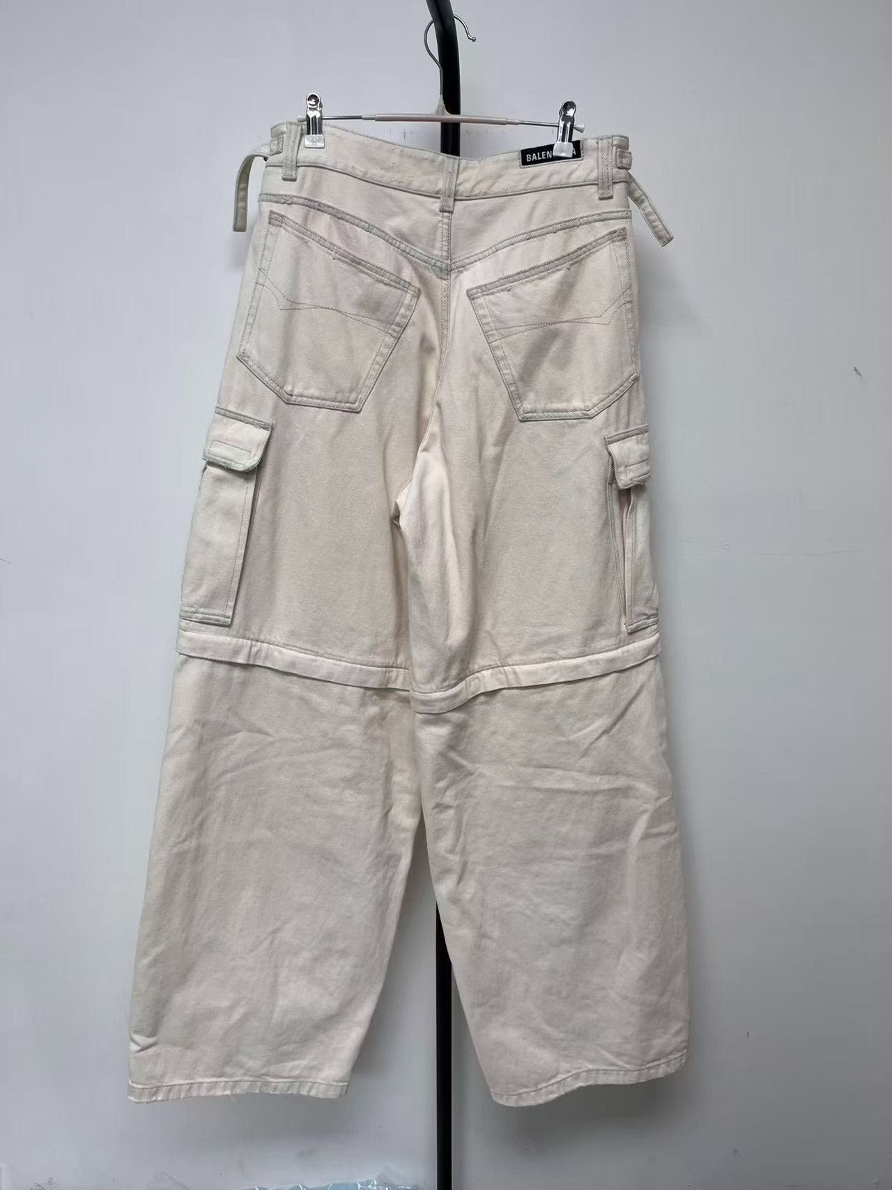 Balenciaga Balenciaga Men's Solid Multi-Pocket Wide-Leg Jeans Size US 30 / EU 46 - 2 Thumbnail