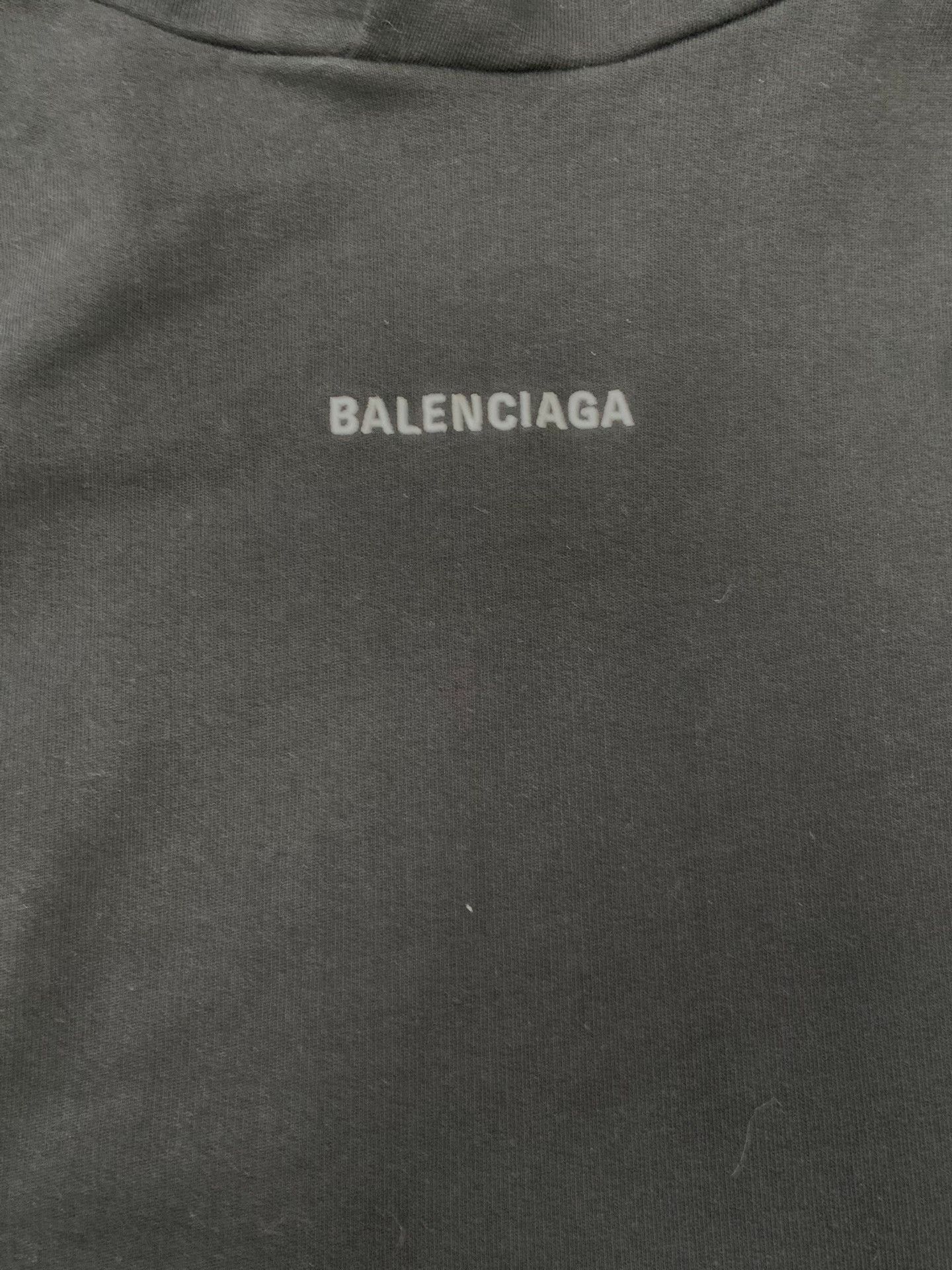 Balenciaga Balenciaga Men's Logo Print Hooded Sweatshirt Size US L / EU 52-54 / 3 - 3 Thumbnail