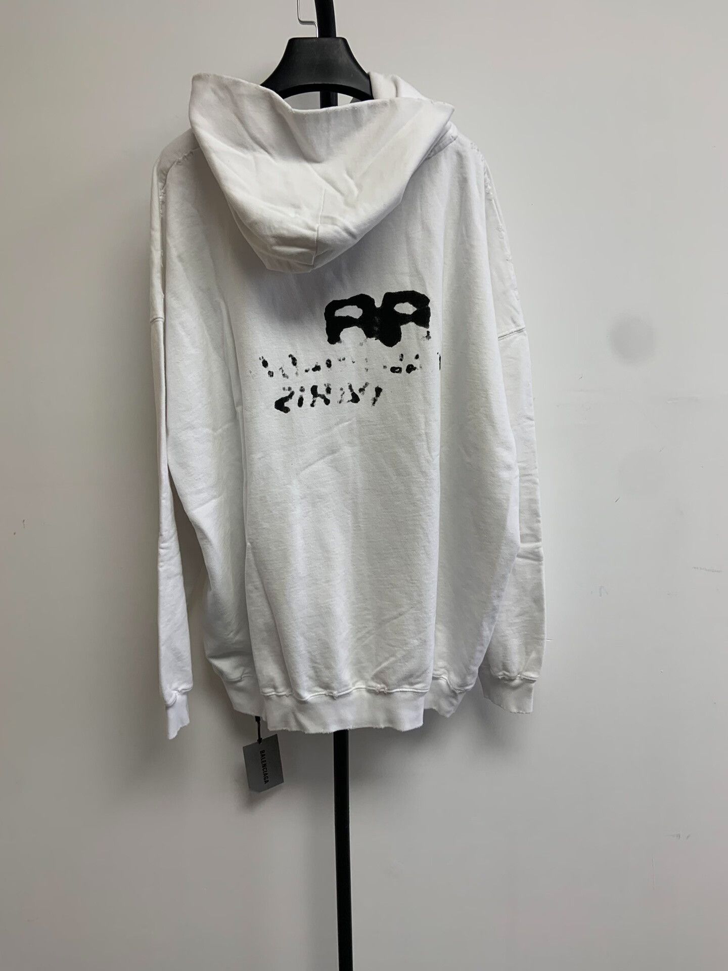 Balenciaga Balenciaga Logo Print White Crewneck Sweatshirt Size US L / EU 52-54 / 3 - 2 Thumbnail