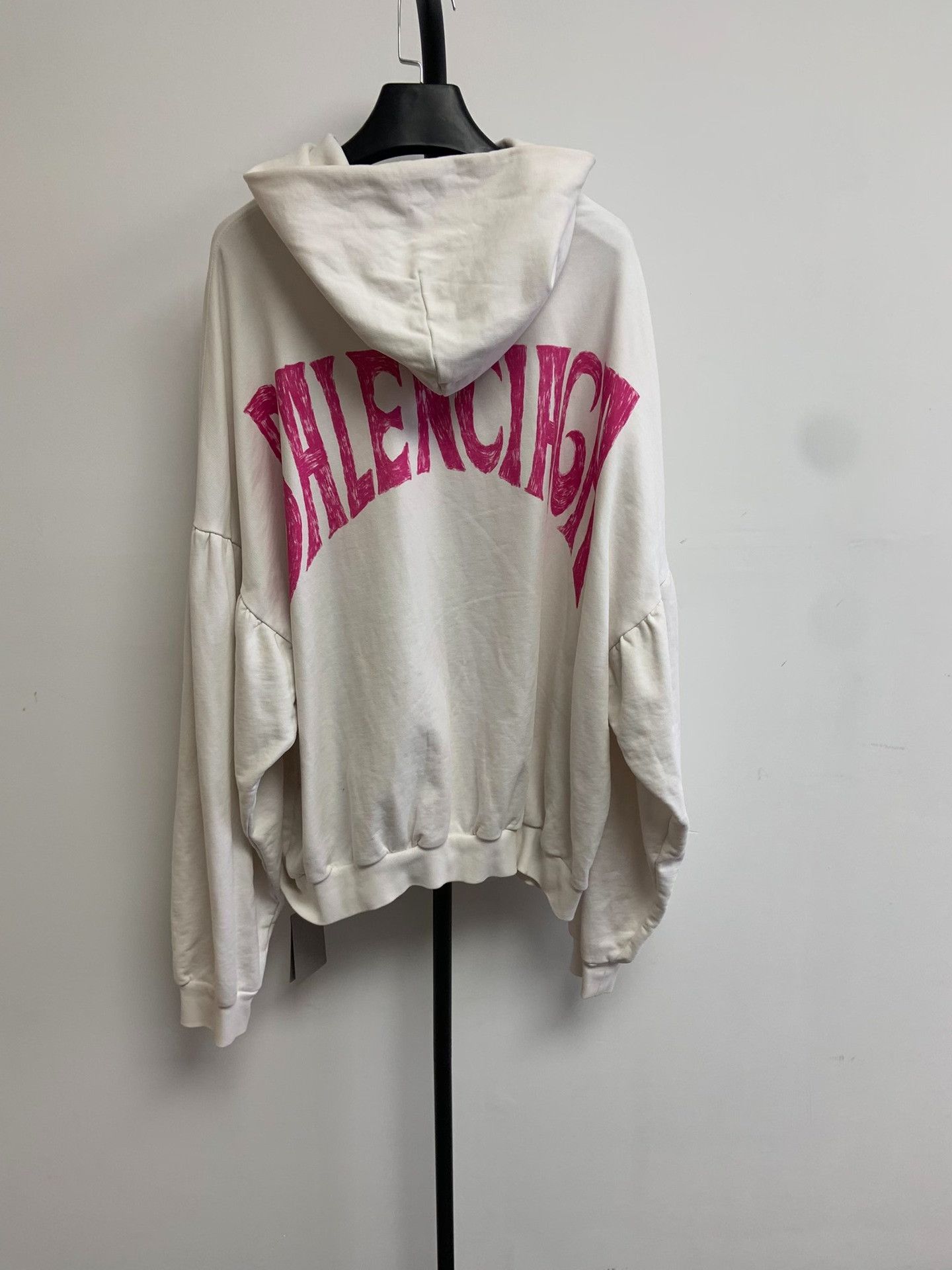 Balenciaga Balenciaga Oversized Logo Print Hooded Sweatshirt Size US L / EU 52-54 / 3 - 2 Thumbnail