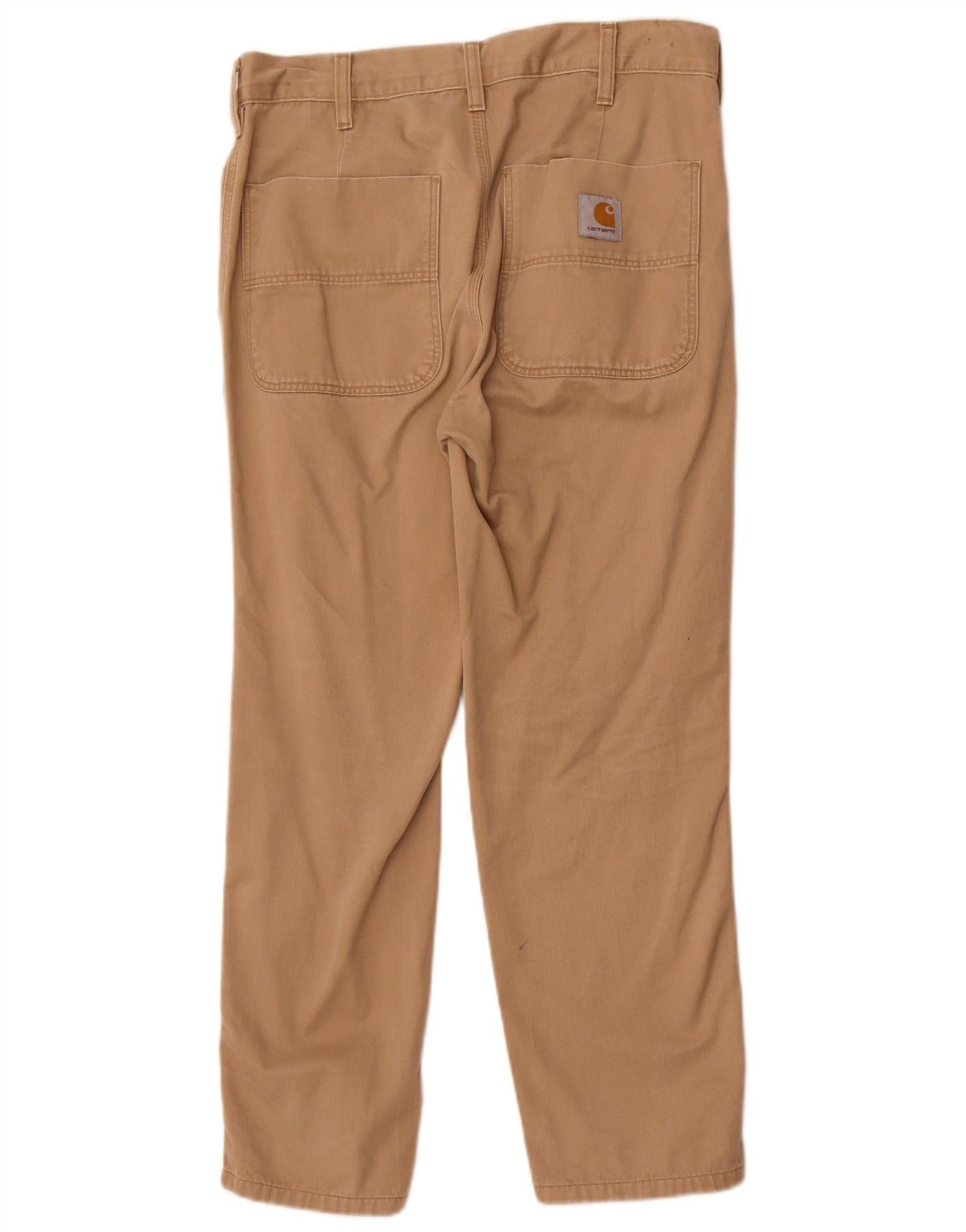 Carhartt Mens Pegged Chino Trousers W29 L26 Beige Cotton Size US 30 / EU 46 - 2 Thumbnail