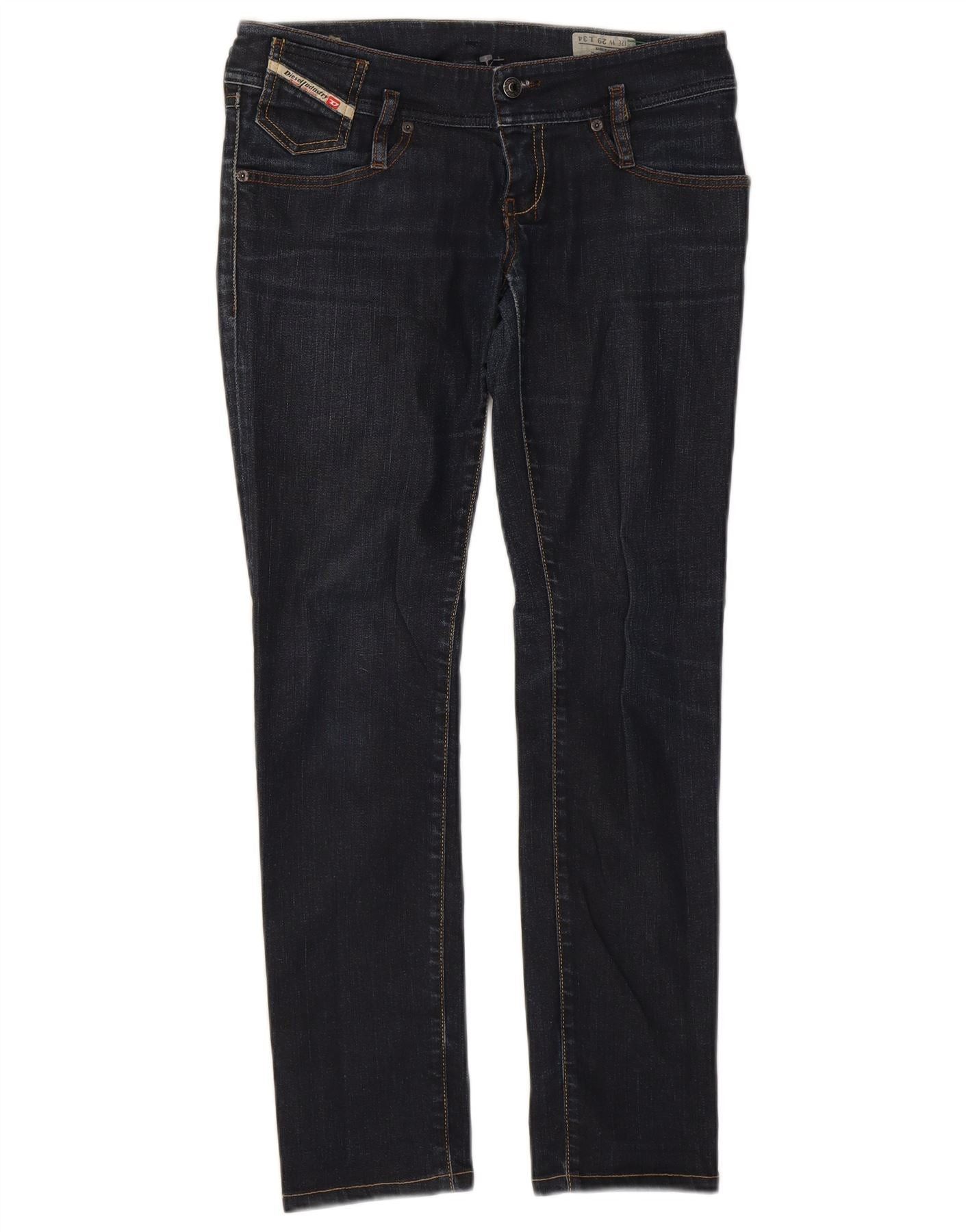 Diesel Womens Matic Slim Jeans W29 L29 Navy Blue Cotton Size 42" / US 20 - 2 Thumbnail