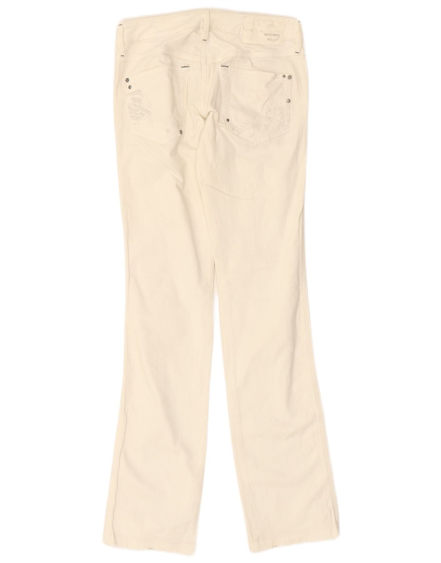 Diesel Womens Lhela Straight Jeans W26 L31 White Cotton Size 42" / US 20 - 2 Thumbnail