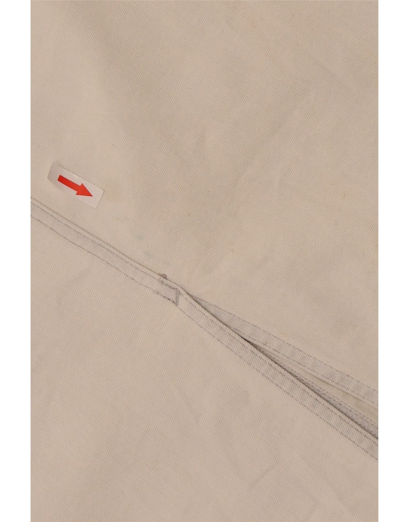 Diesel Womens Maxi Denim Skirt W24 XS Off White Cotton Size 42" / US 20 - 3 Thumbnail