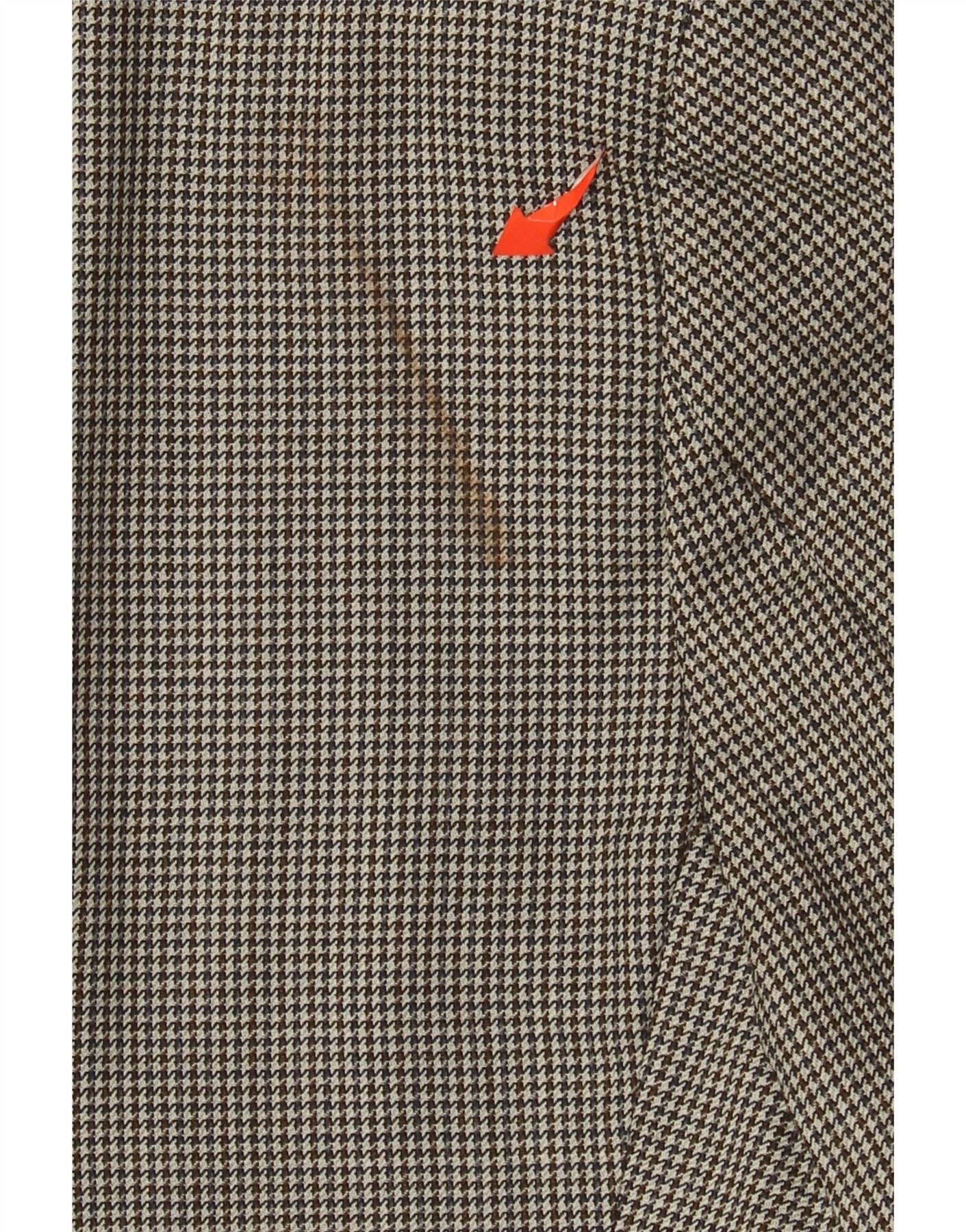 Ralph Lauren Mens 2 Button Blazer Jacket UK 42 Large Grey Houndstooth Size US L / EU 52-54 / 3 - 3 Thumbnail