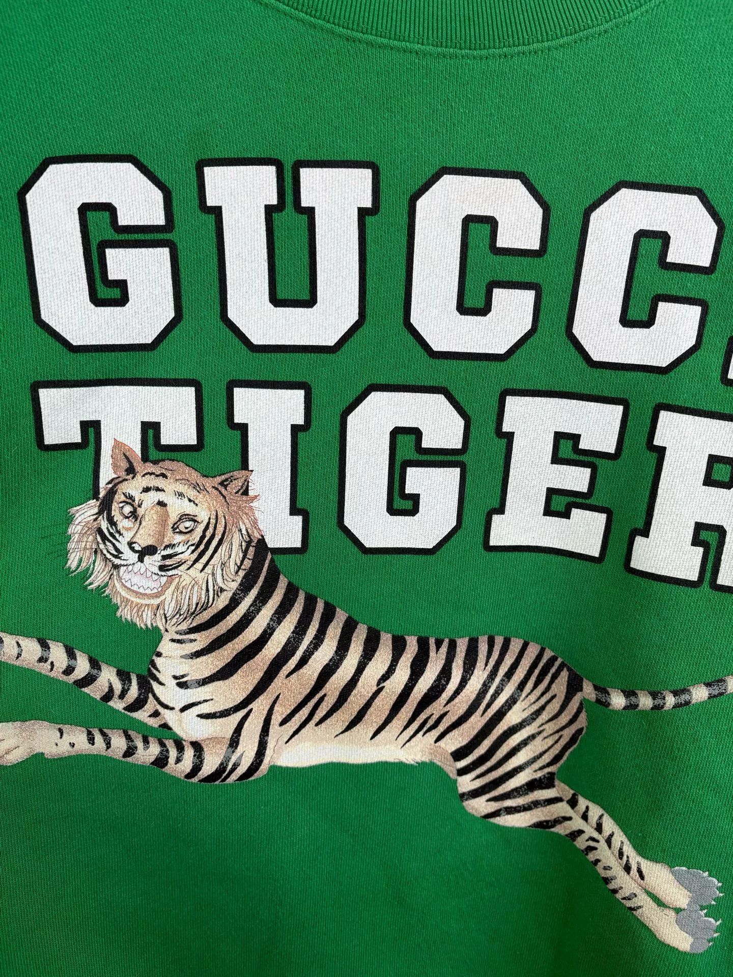 Gucci Gucci Tiger Print Green Sweatshirt Size M Size US M / EU 48-50 / 2 - 3 Thumbnail