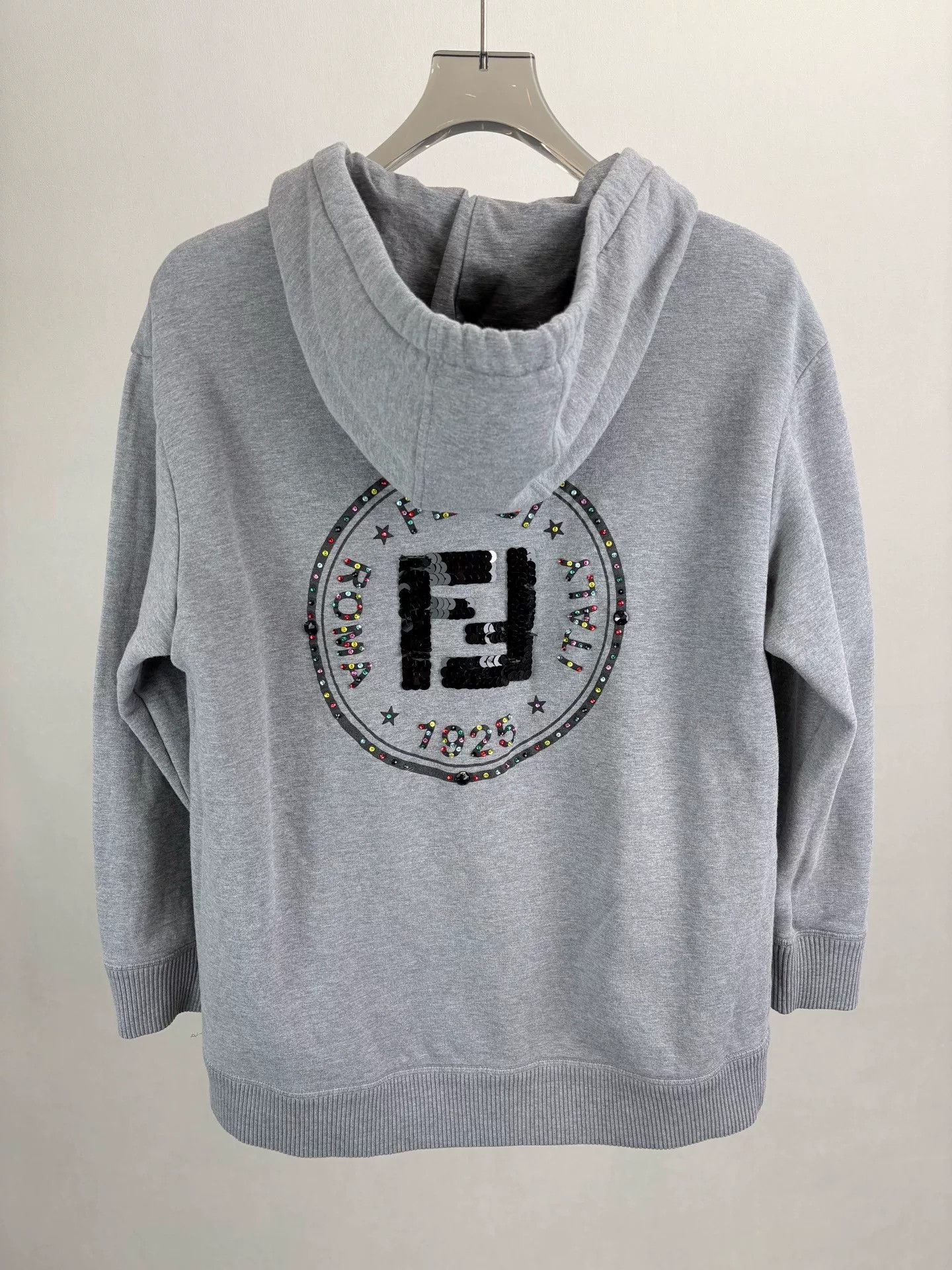 Fendi Fendi Sequin Logo Zip Hoodie XS Size XS / US 0-2 / IT 36-38 - 2 Thumbnail