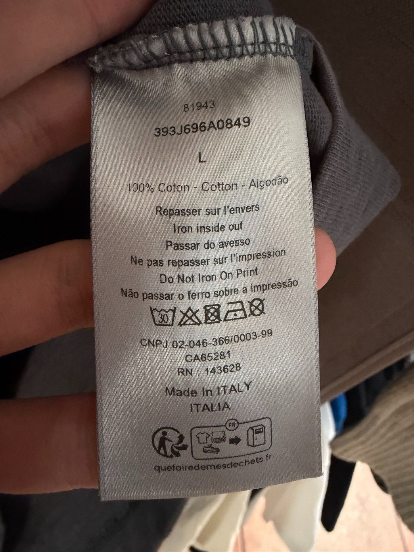 Dior Dior Grey Graphic Logo T-Shirt Size L Size US L / EU 52-54 / 3 - 3 Thumbnail