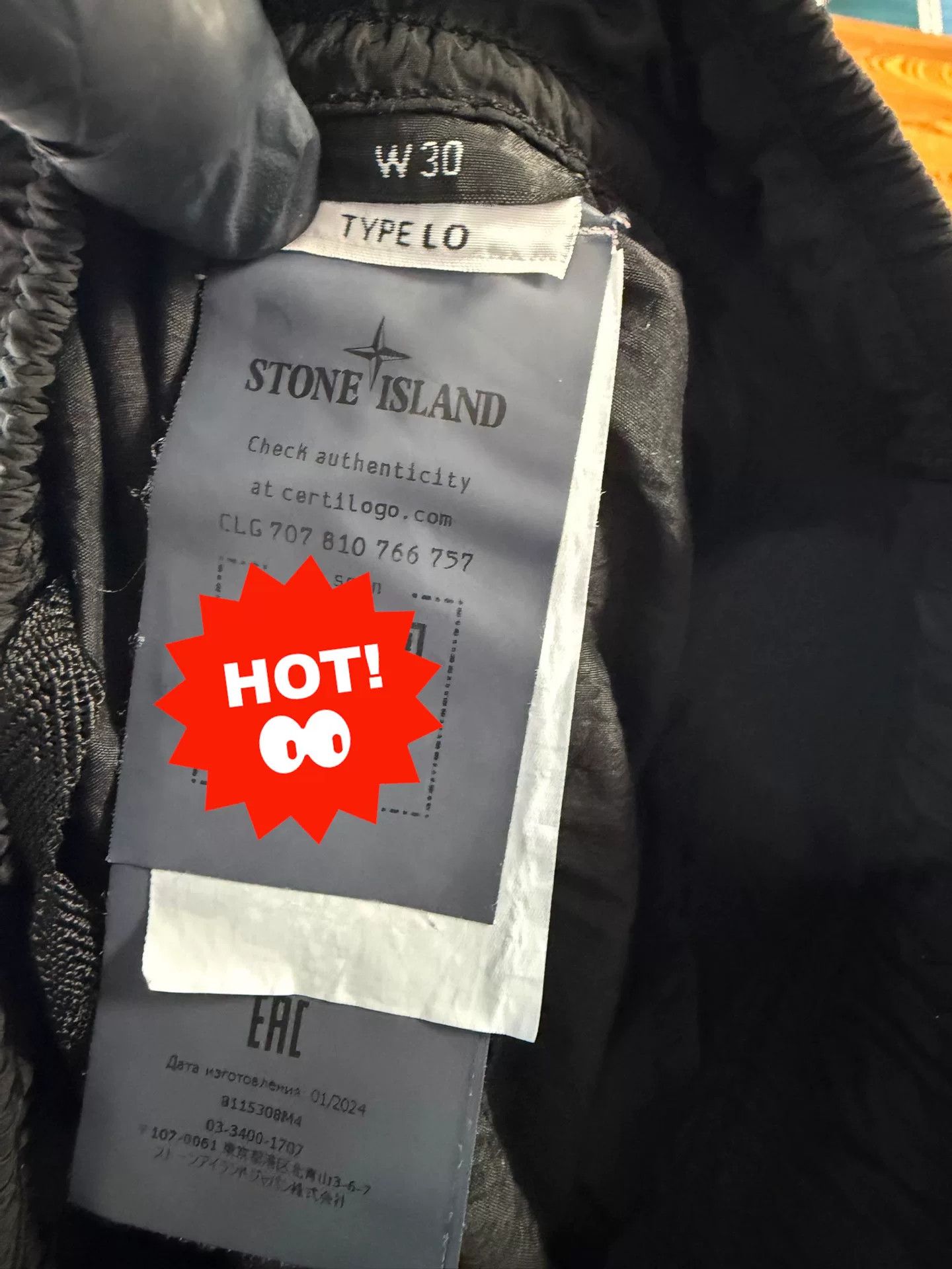 Stone Island Stone Island Black Compass Patch Casual Pants W30 Size US 30 / EU 46 - 3 Thumbnail
