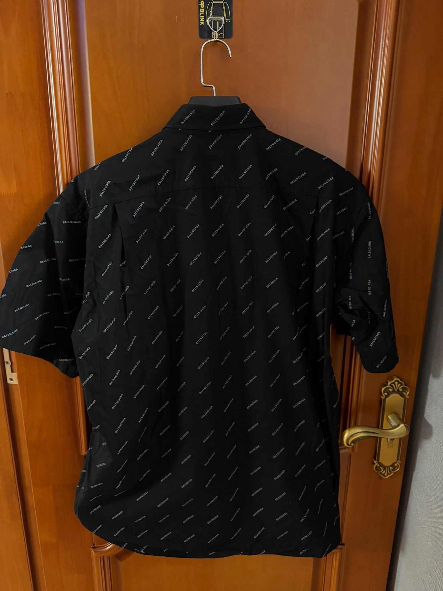 Balenciaga Balenciaga All-over Logo Short Sleeve Shirt 40 Size US M / EU 48-50 / 2 - 2 Thumbnail