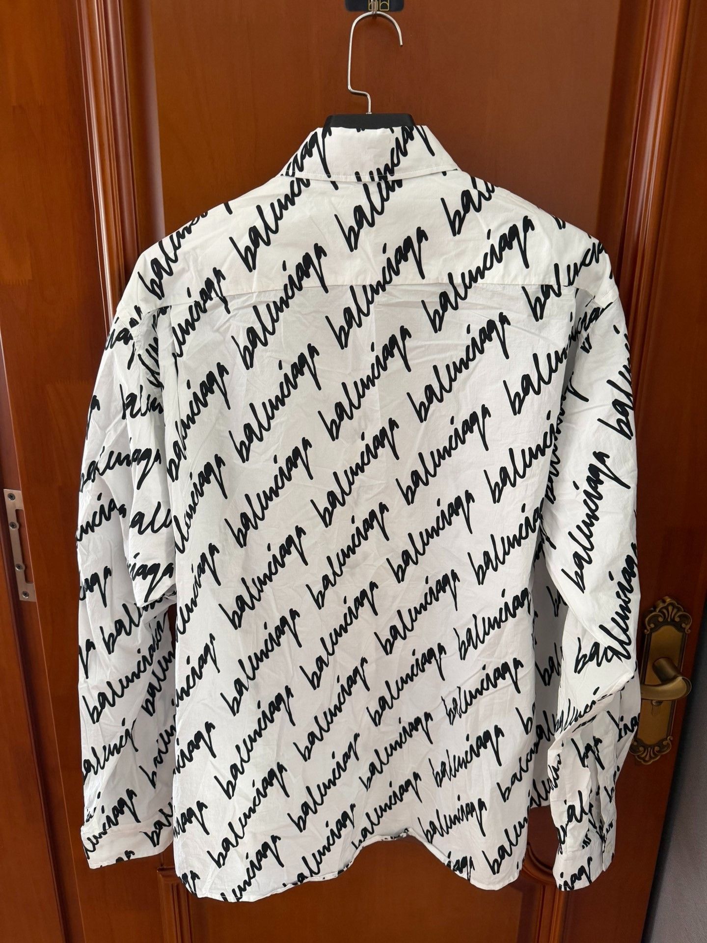 Balenciaga Balenciaga All-Over Logo Script Shirt Size 38 Size US S / EU 44-46 / 1 - 2 Thumbnail