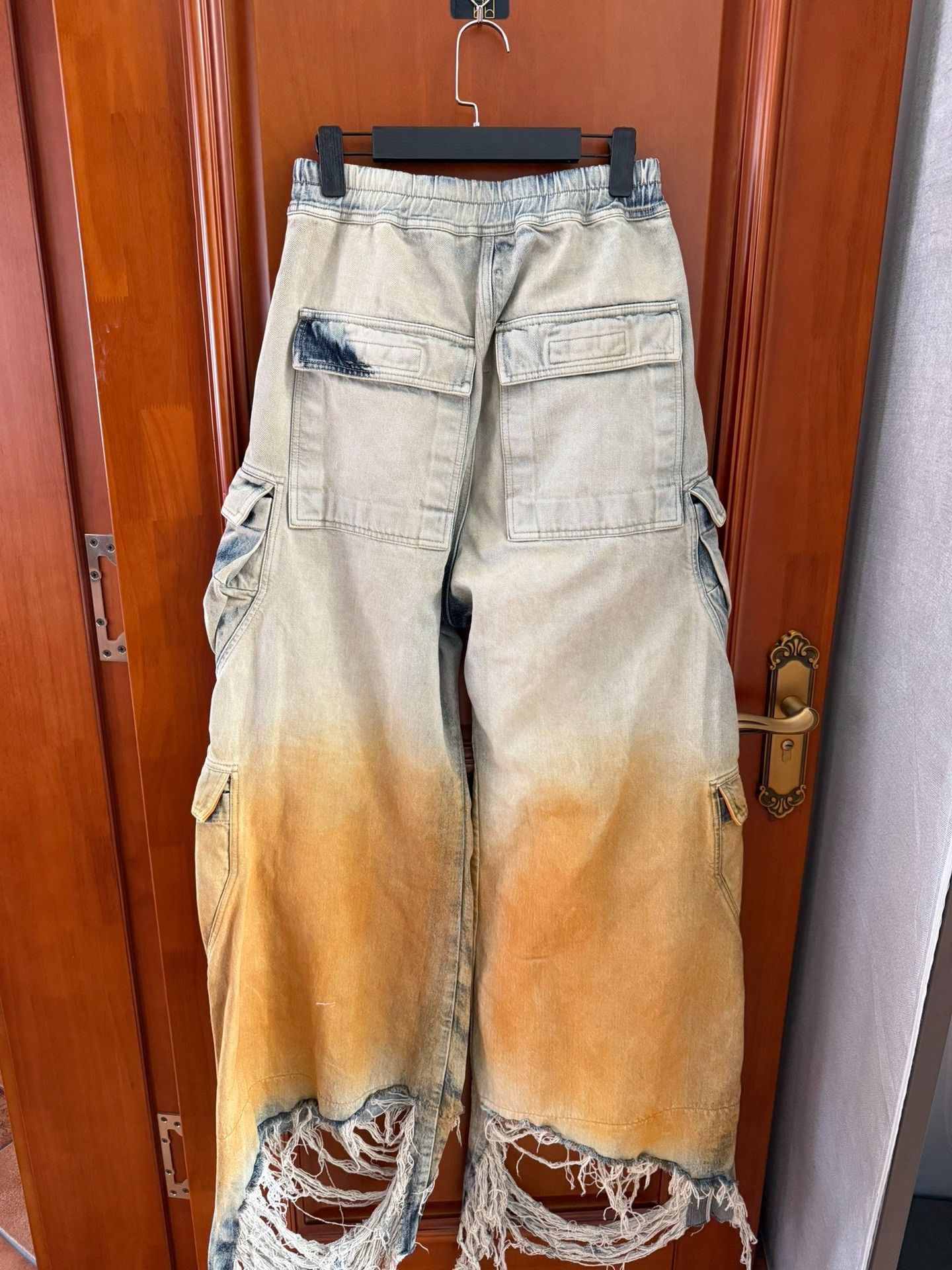 Rick Owens Drkshdw Rick Owens DRKSHDW Sky Orange Degrade Cargo Pants S Size US 30 / EU 46 - 2 Thumbnail