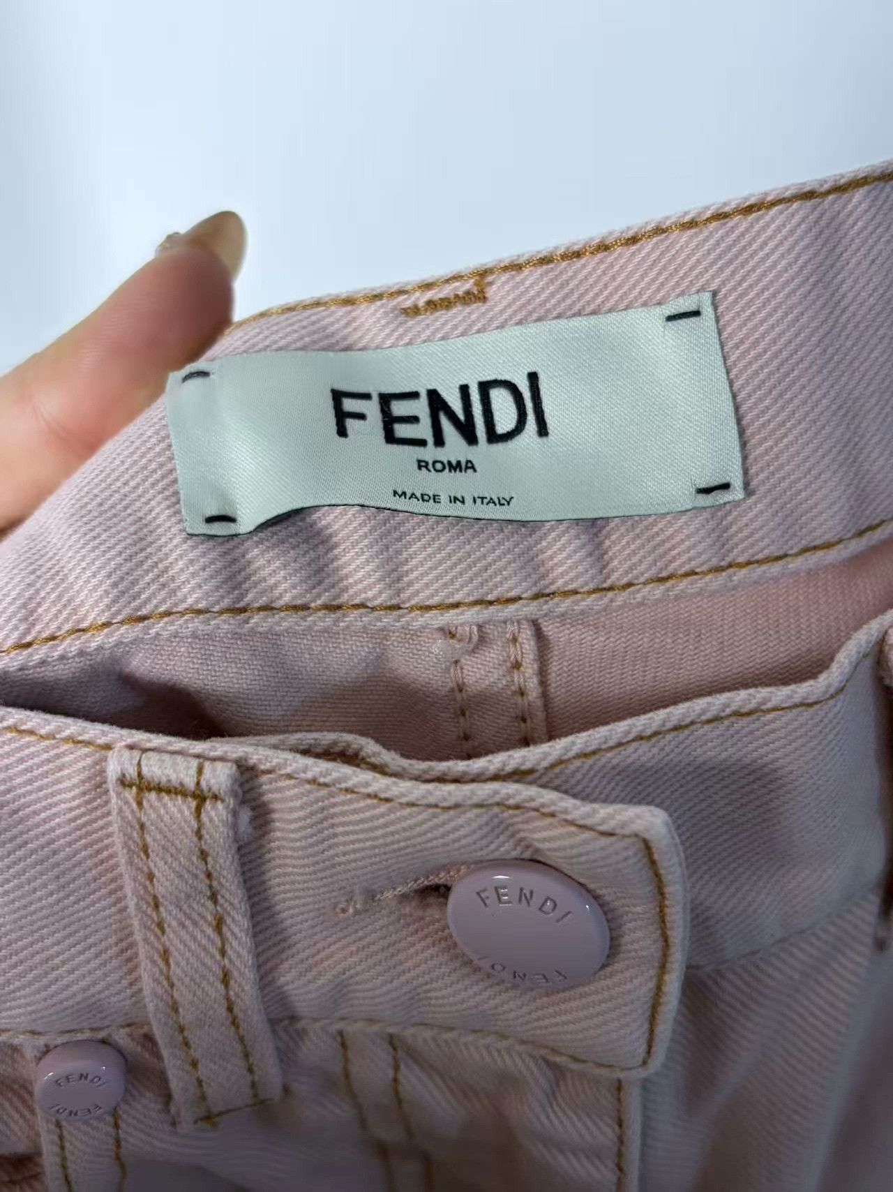 Fendi Fendi Retro Denim White Denim Jeans 34 Men Size US 34 / EU 50 - 3 Thumbnail