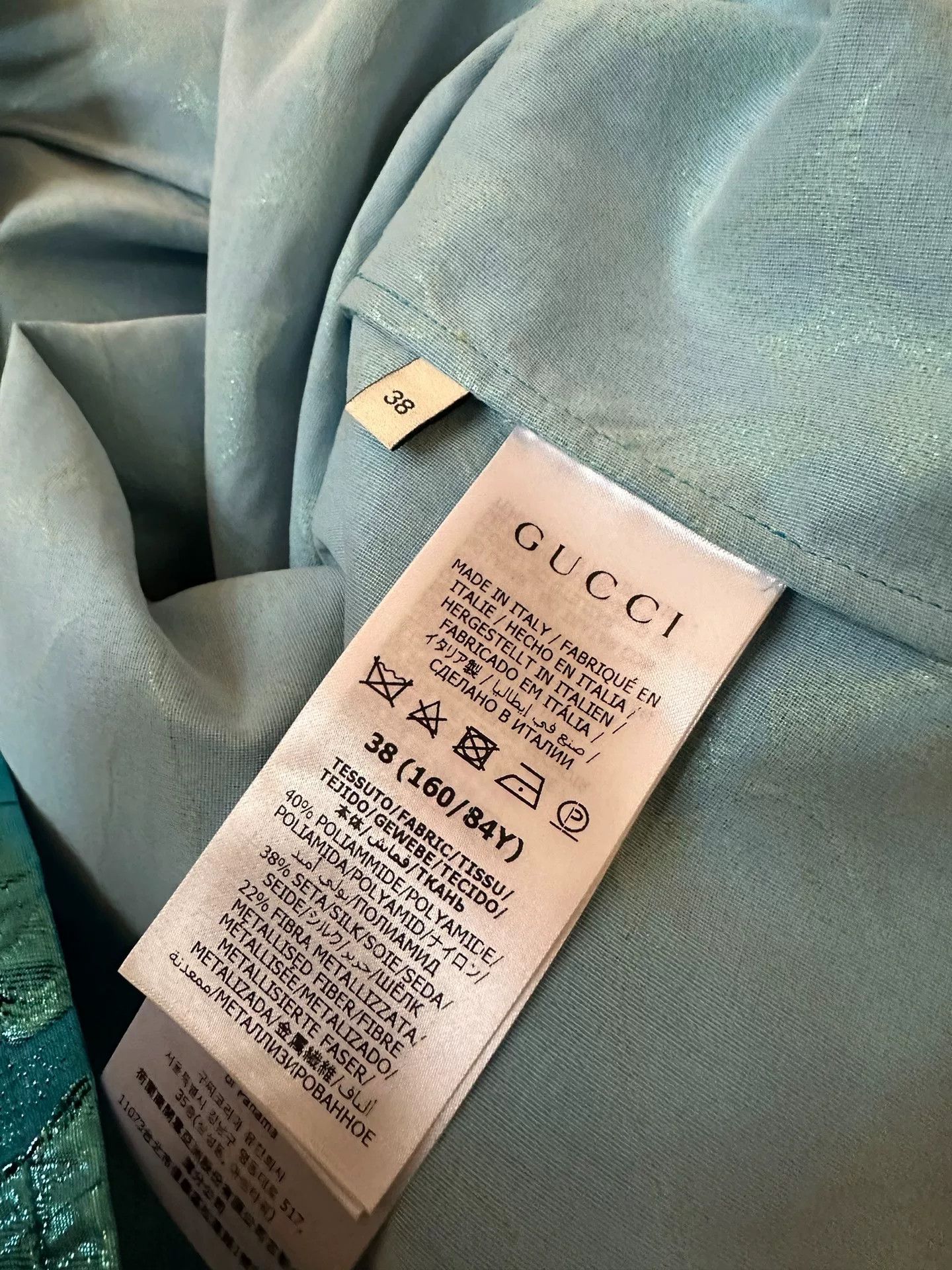 Gucci Gucci Metallic Floral Short Sleeve Shirt Size IT 38 Size XS / US 0-2 / IT 36-38 - 6 Thumbnail