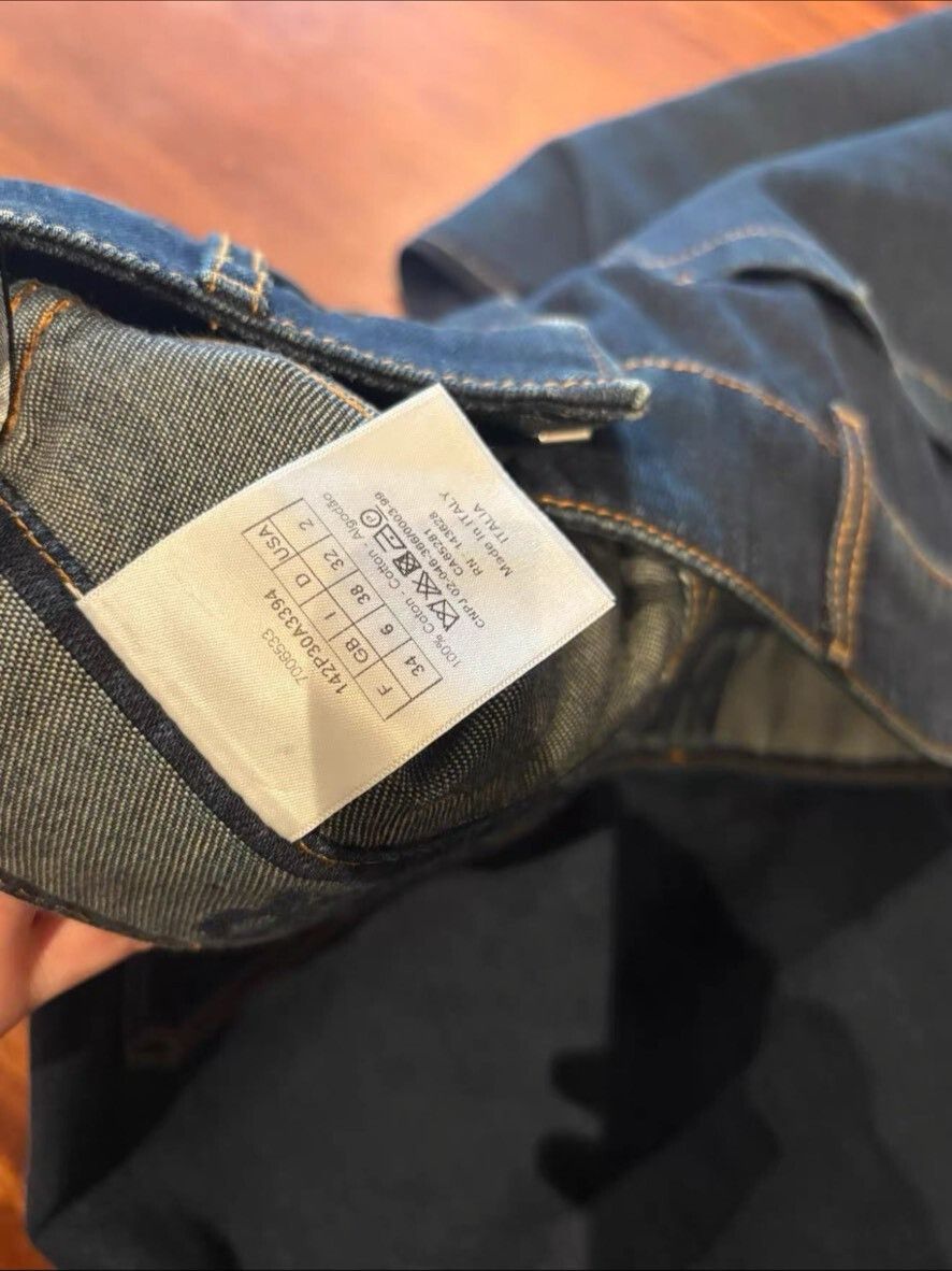 Dior Dior Navy Wide Leg Patch Pocket Jeans 34 Size 25" / US 0 / IT 36 - 5 Thumbnail