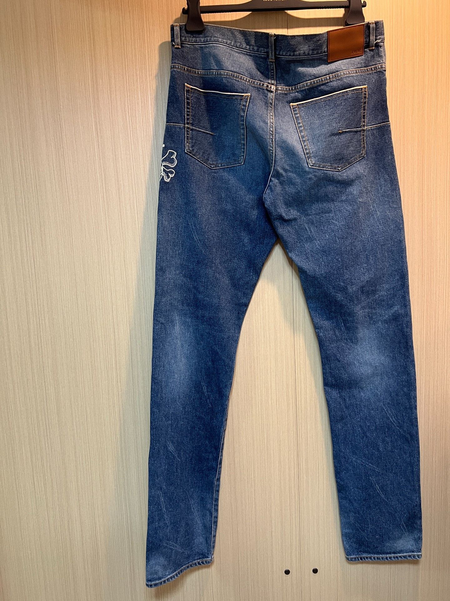 Dior Dior x Shawn Stussy Bee Embroidery Jeans Size 33 Size US 33 - 2 Thumbnail