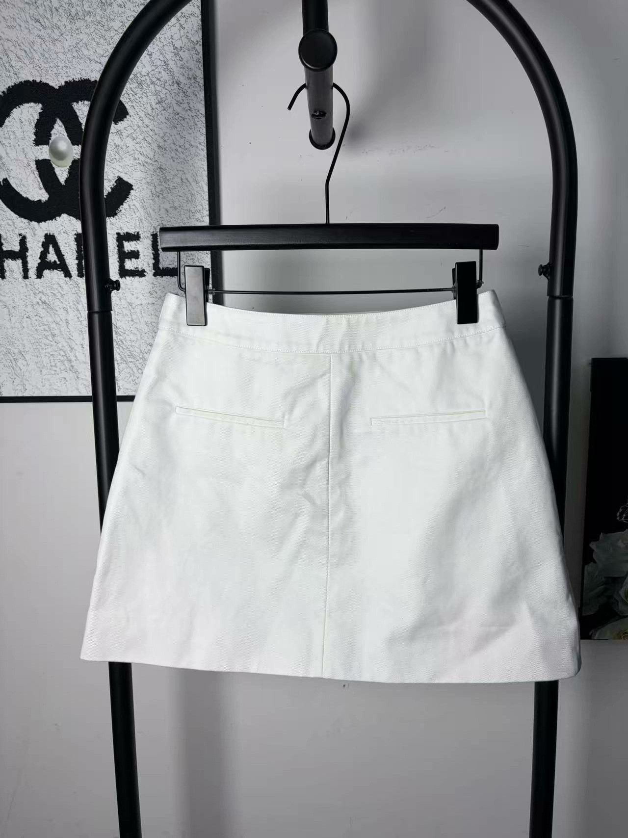 Celine Celine Denim White Skirt 28 Women Size 28" / US 6 / IT 42 - 2 Thumbnail
