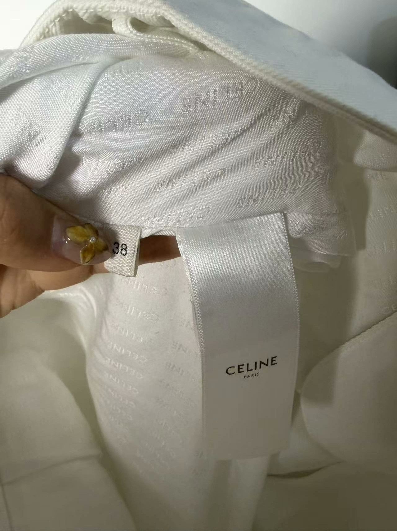 Celine Celine Denim White Skirt 28 Women Size 28" / US 6 / IT 42 - 4 Thumbnail