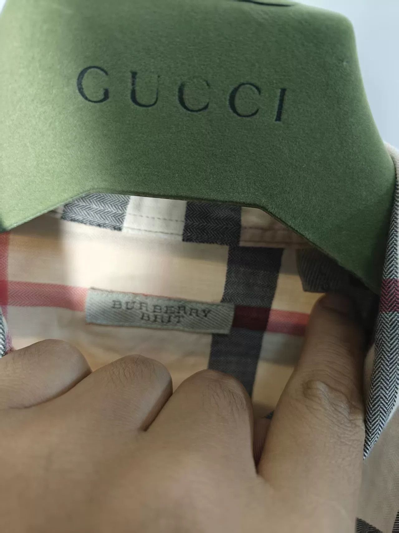 Burberry Burberry Plaid White Shirt l Men Size US L / EU 52-54 / 3 - 3 Thumbnail