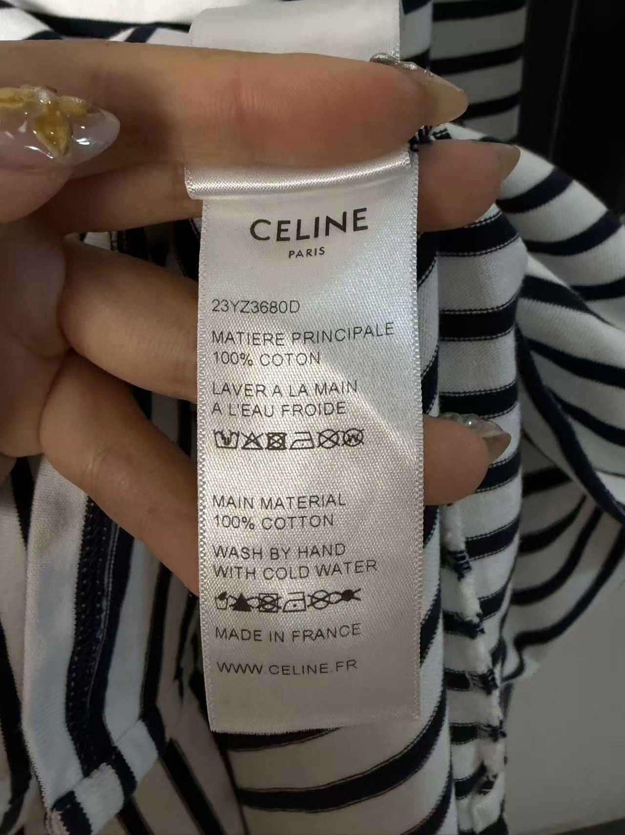 Celine Celine Knit Striped White Sweater L Women Size L / US 10 / IT 46 - 3 Thumbnail