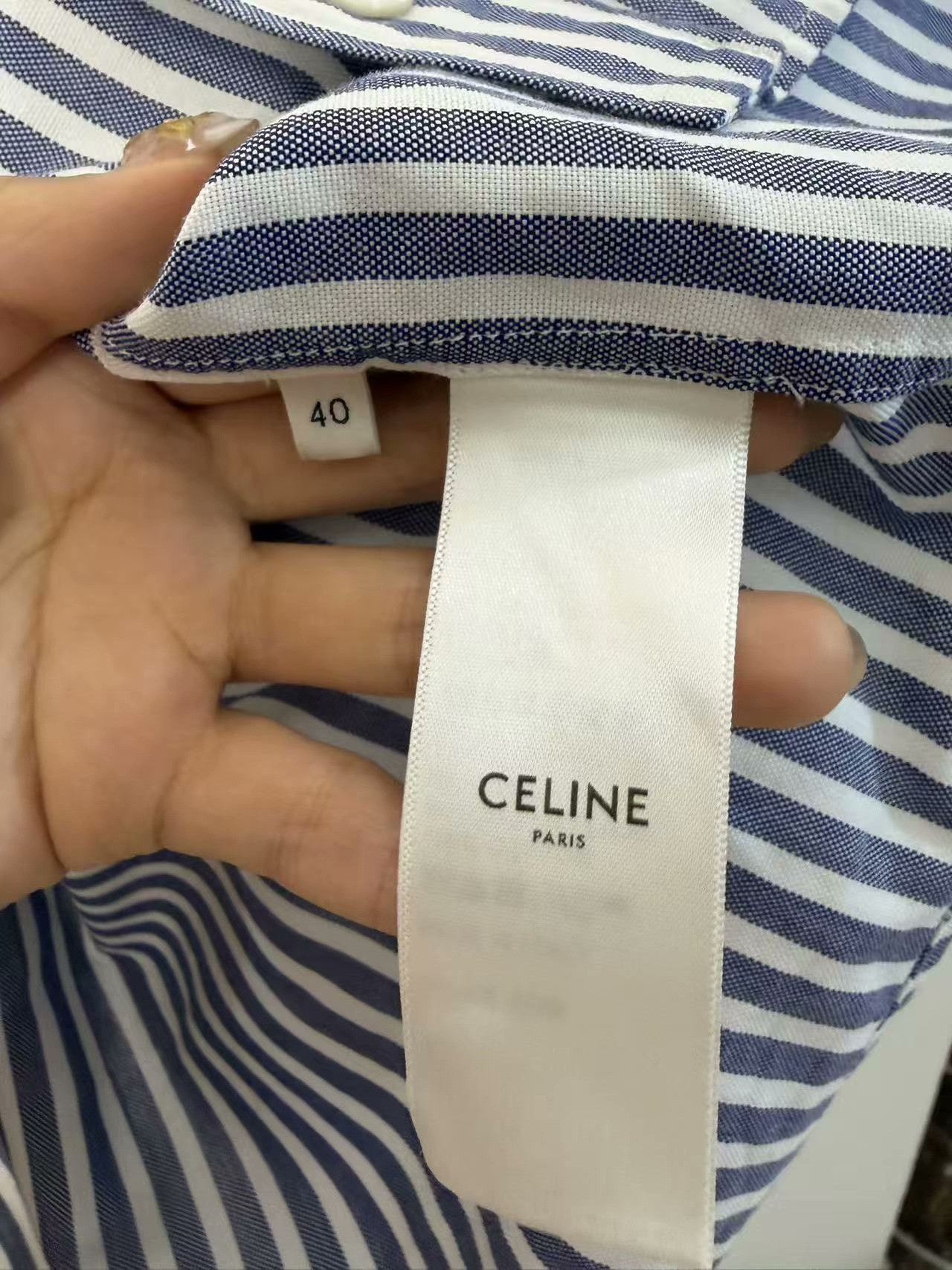 Celine Celine Retro White Button Up L Women Size L / US 10 / IT 46 - 4 Thumbnail