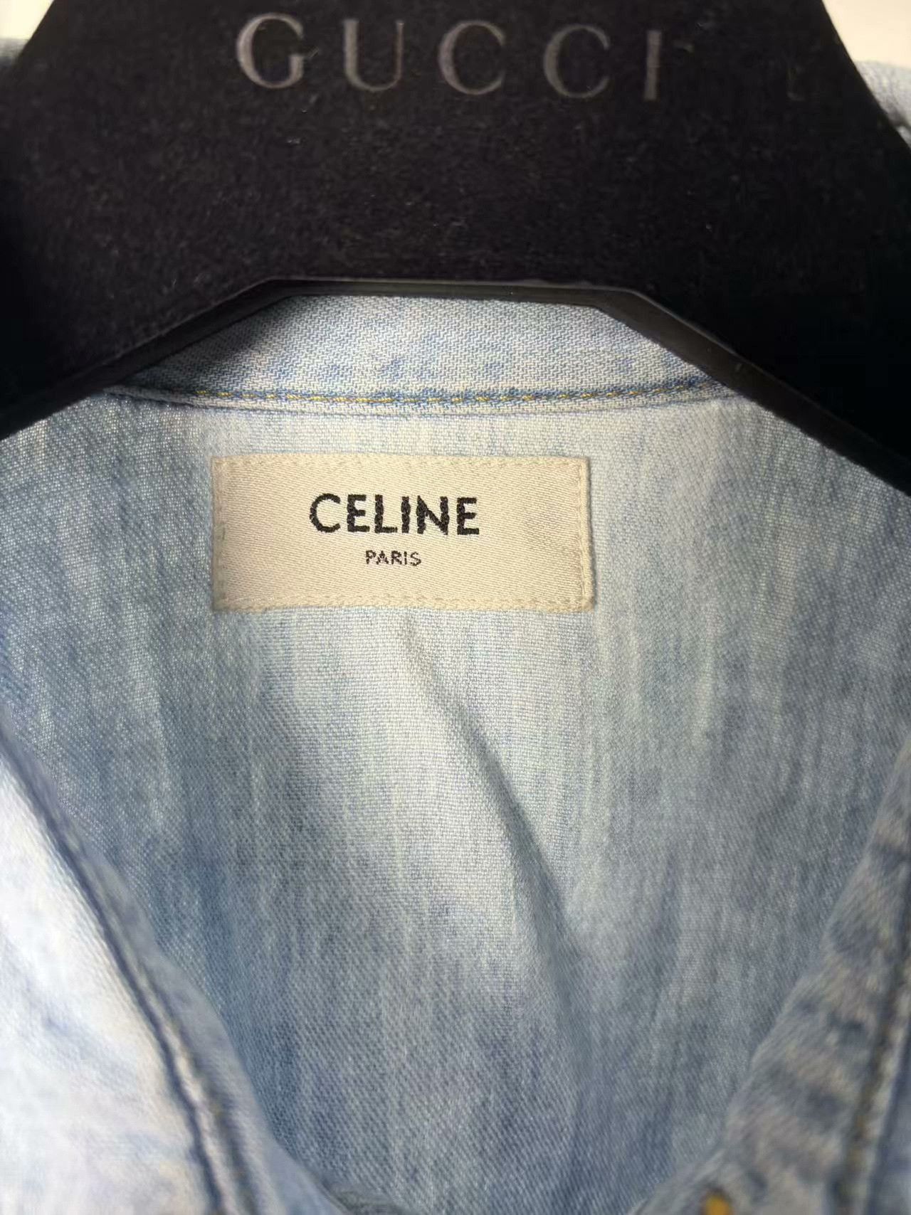 Celine Celine Retro White Shirt l Men Size US L / EU 52-54 / 3 - 3 Thumbnail