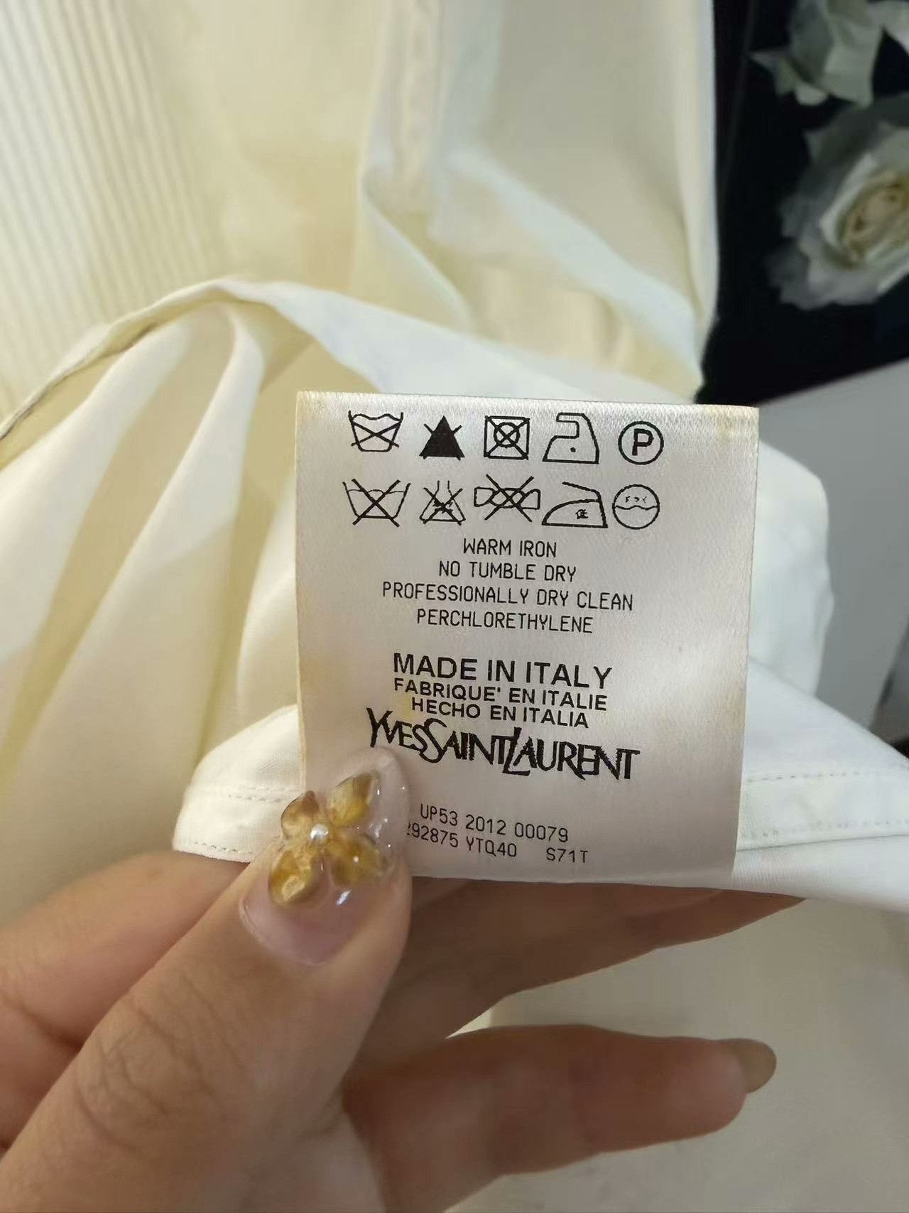 Saint Laurent Paris Saint Laurent Paris White Shirt m Men Size US M / EU 48-50 / 2 - 4 Thumbnail