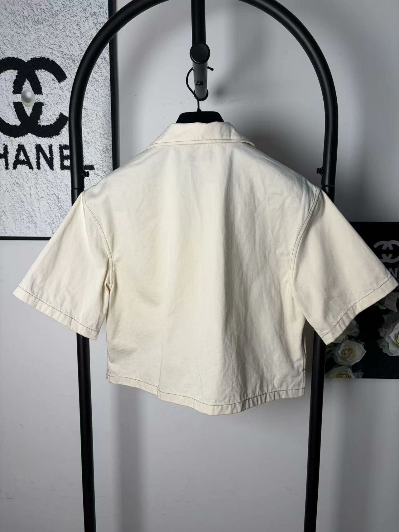 Miu Miu Miu Miu White Button Up M Women Size M / US 6-8 / IT 42-44 - 2 Thumbnail