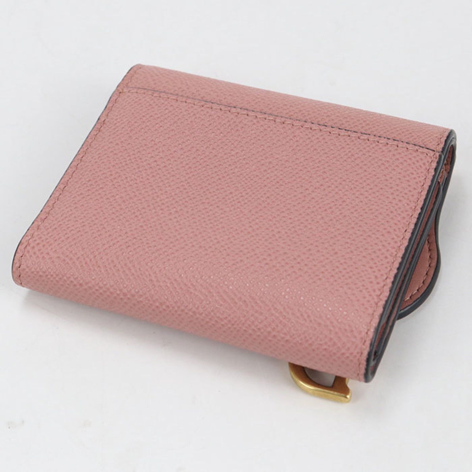 Dior Christian Dior DIOR Lotus Wallet Tri-fold Wallet, Saddle Leather, Women's, Pink Size ONE SIZE - 2 Thumbnail
