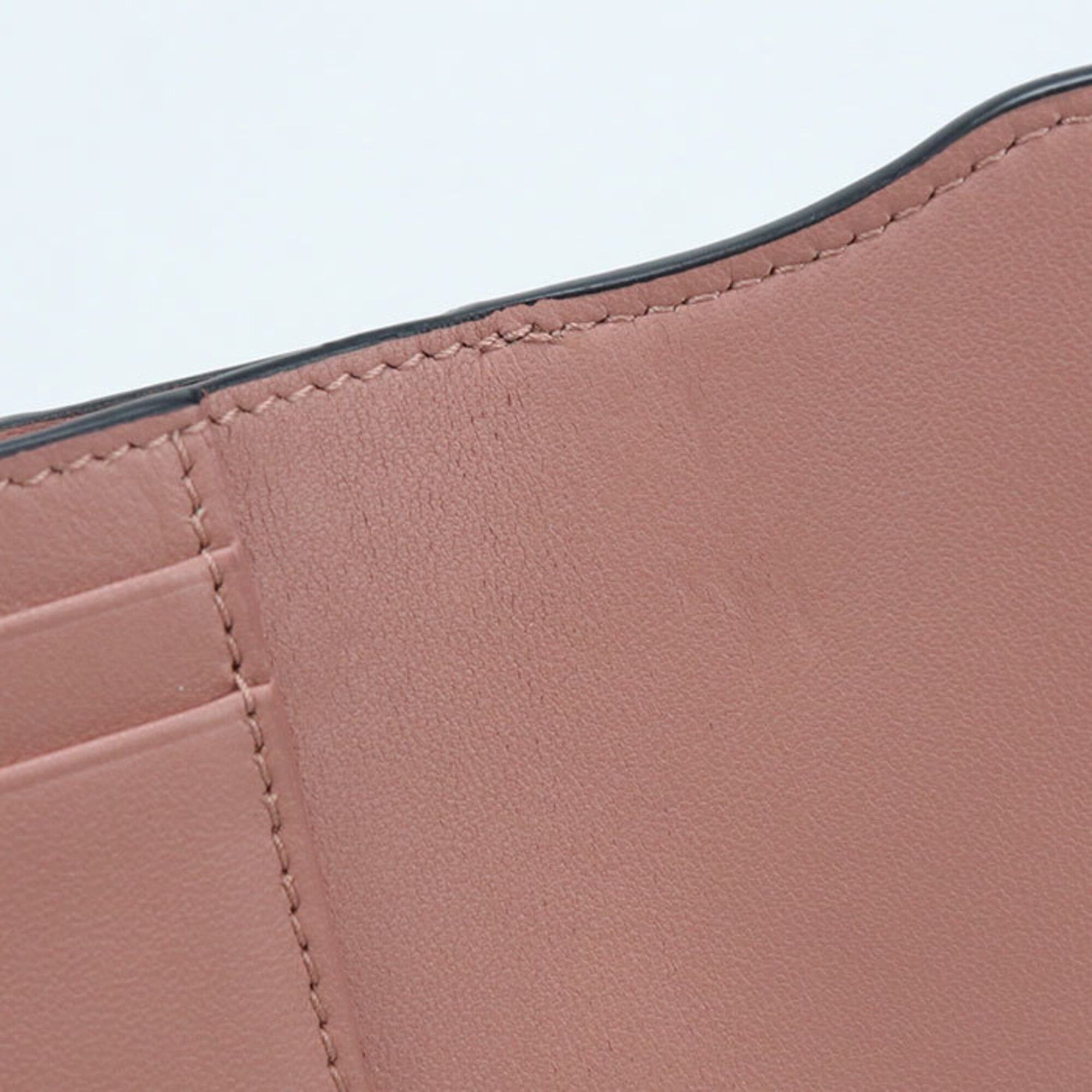 Dior Christian Dior DIOR Lotus Wallet Tri-fold Wallet, Saddle Leather, Women's, Pink Size ONE SIZE - 6 Thumbnail